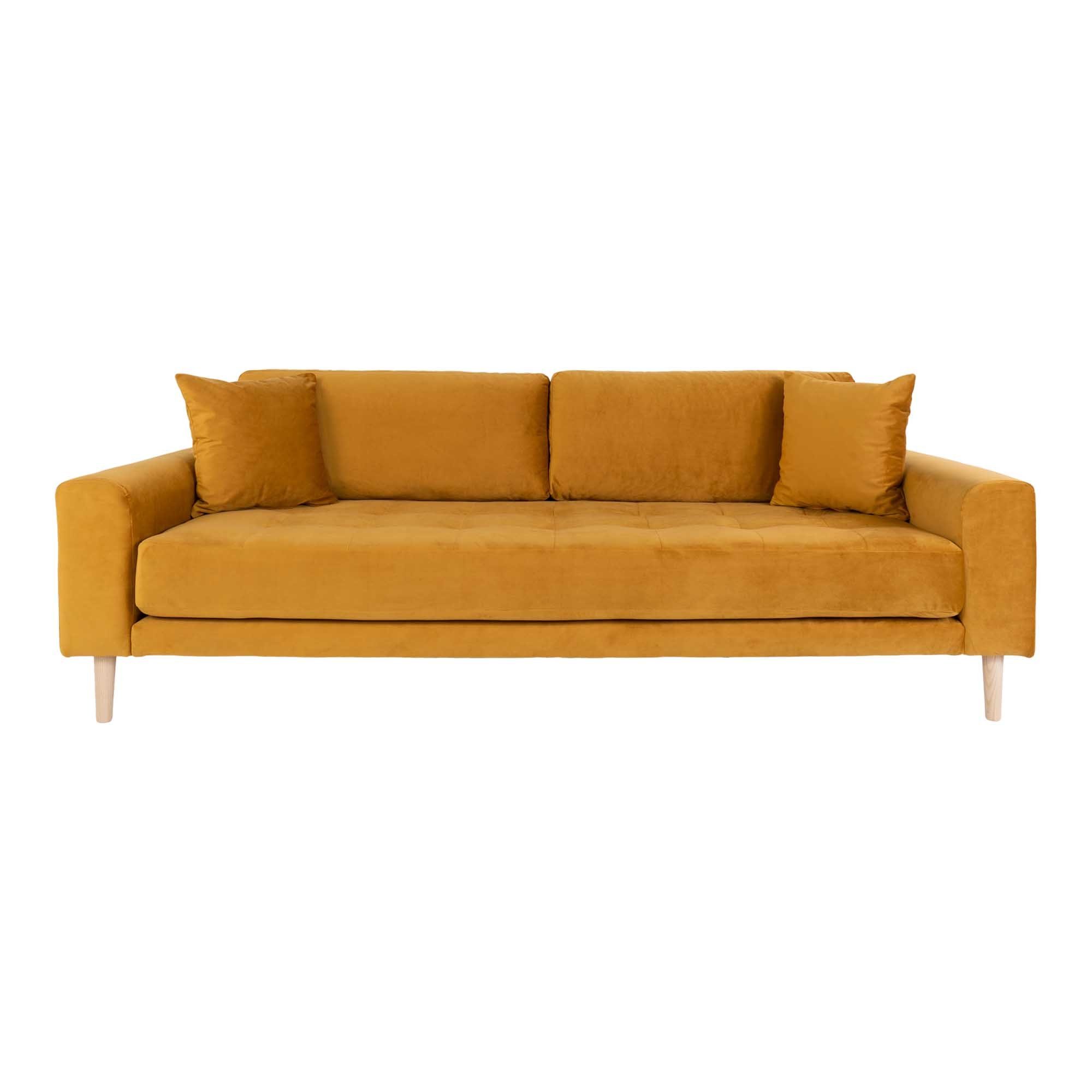 Sofa Sofa Lido dekorative Pers. Gelb inkl. ebuy24 Kissen 2 3 velour