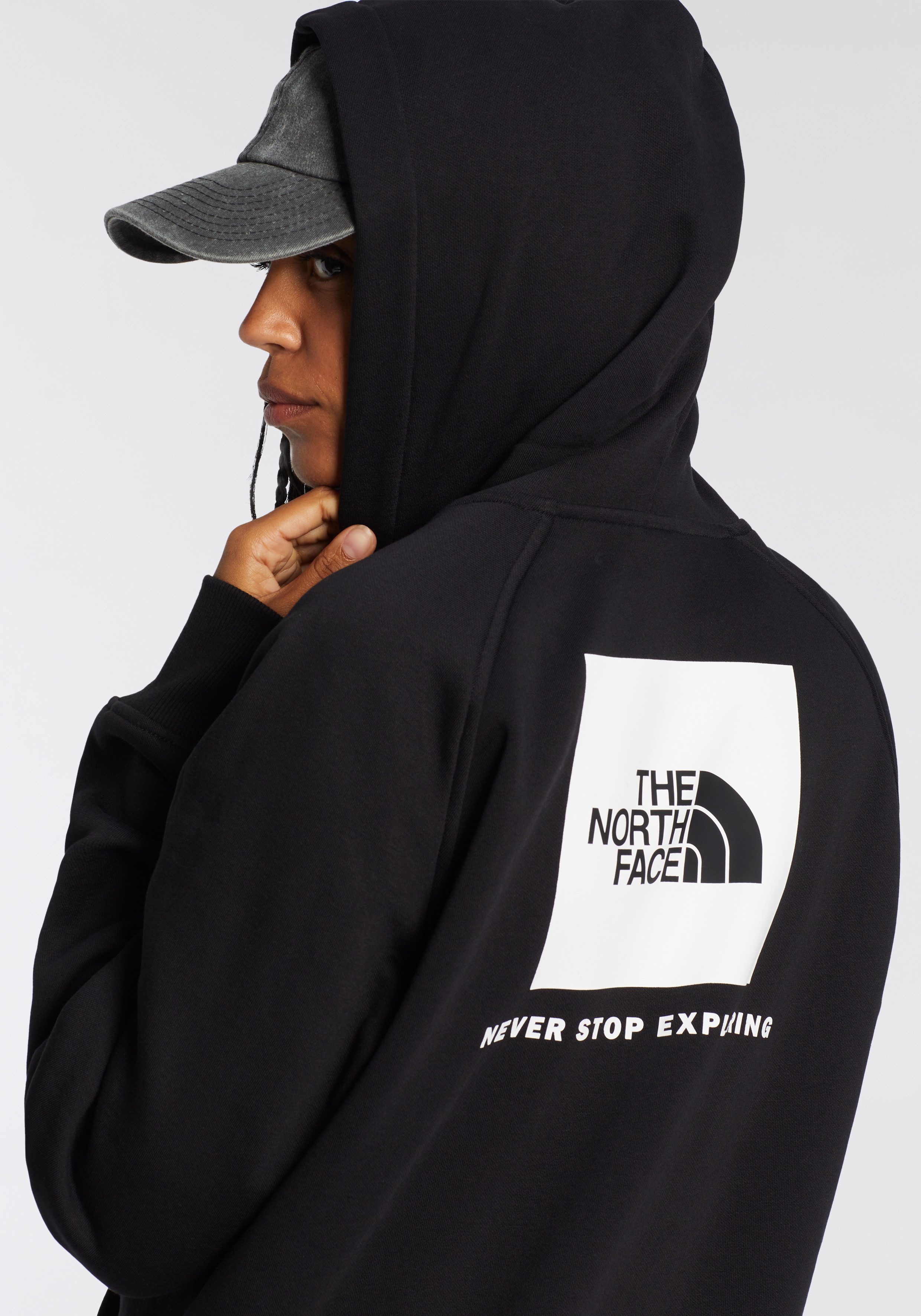 The North Face Kapuzensweatshirt mit Kängurutasche, mit Logodrucken, aus Baumwollmischgewebe