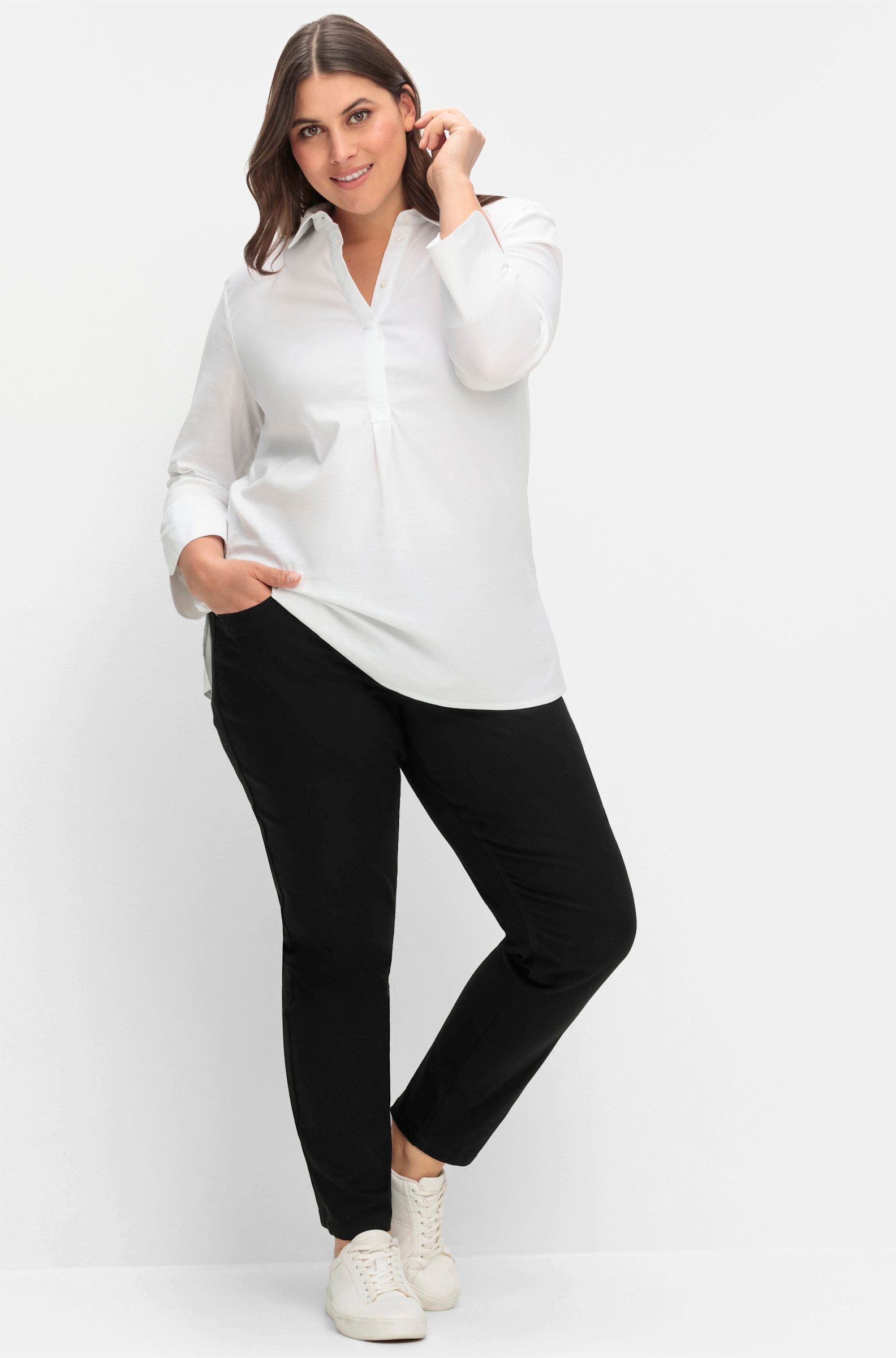Sheego Jerseyhose Stretch-Hose Innenbeinlänge ca. 77 günstig online kaufen