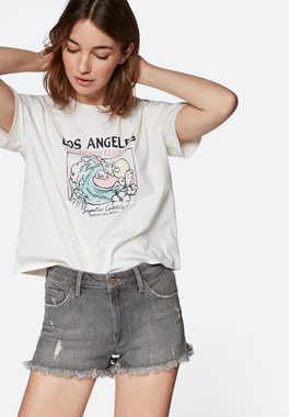Mavi Print-Shirt LOS Angeles Printed Oversize, Locker, kurze Top