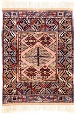 Wollteppich Afghan Teppich handgeknüpft rosa, morgenland, rechteckig, Höhe: 6 mm