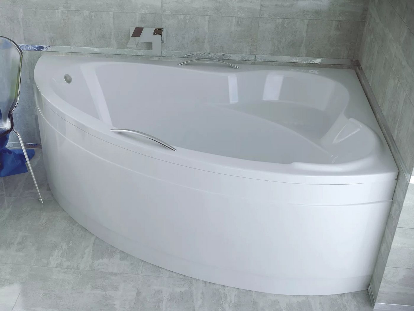 Thumbnail - KOLMAN Badewanne Eckbadewanne Ada 140x90, (Links/Rechts), Ablaufgarnitur & Füße GRATIS