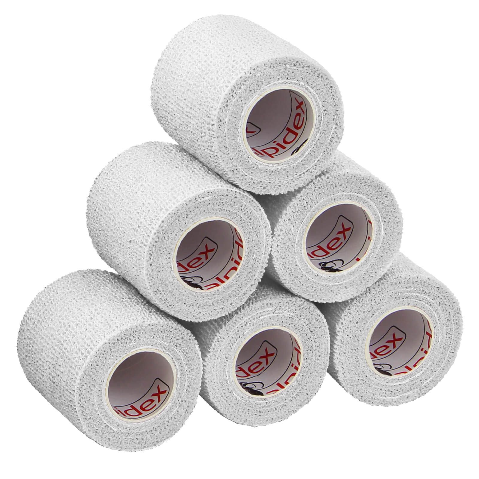 ALPIDEX Bandage 6 Rollen Haftbandage 5 cm x 4.5 m selbstklebender Verband