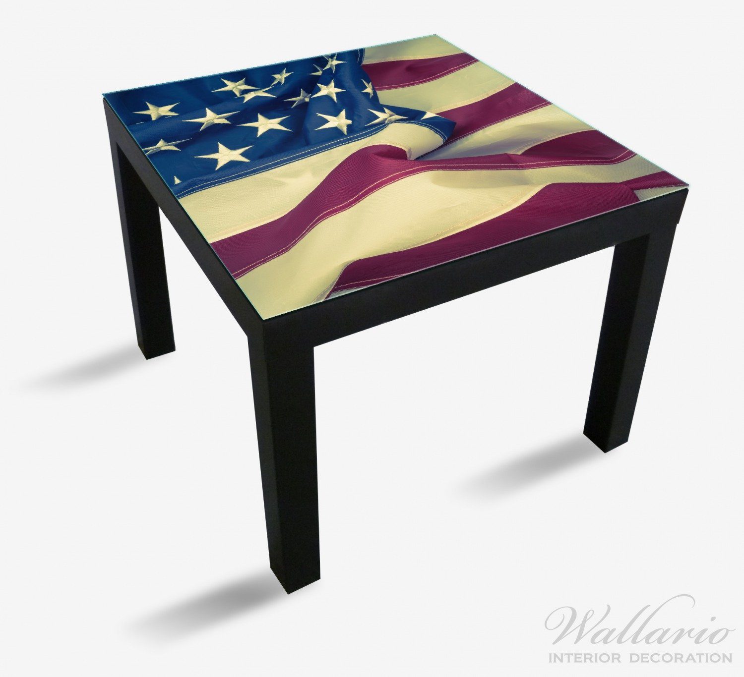 Wind geeignet (1 St), für Lack Tischplatte Tisch Wallario Ikea Amerikanische im Flagge