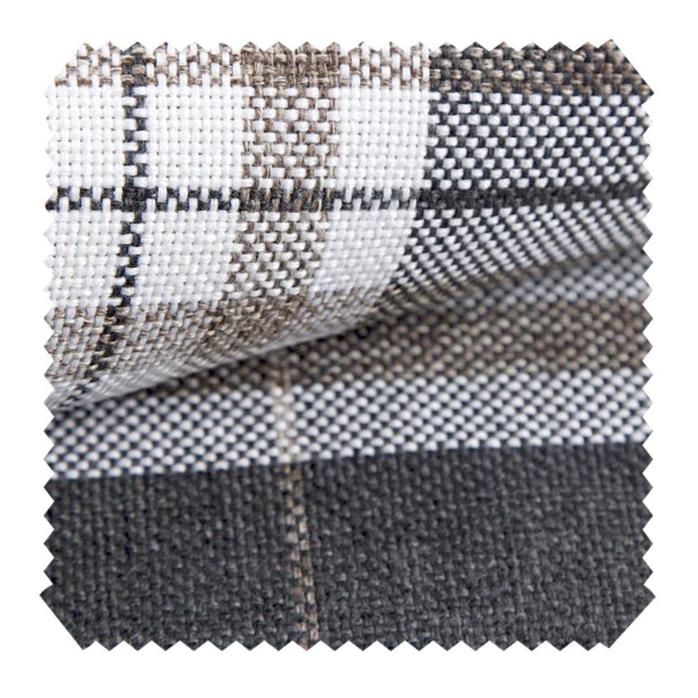 novely® Stoff LONDON - Polsterstoff im British Style - Karierter Möbelstoff, Robust, Abriebfest, Pflegeleicht, Meterware, 1lfm