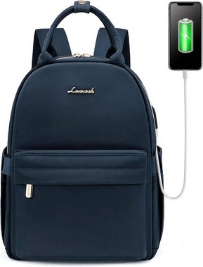 LOVEVOOK Rucksack (Tagesrucksack mit USB Mini Backpack Elegant Casual Daypack für Reise), Kleiner Leder Rucksack Damen Klein Cityrucksack Handtasche Wasserdicht