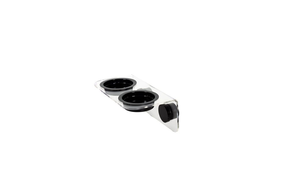 Terrarium Reptizoo Futterhalter doppelt (klar) Magnetbefestigung inkl. sechs Ein