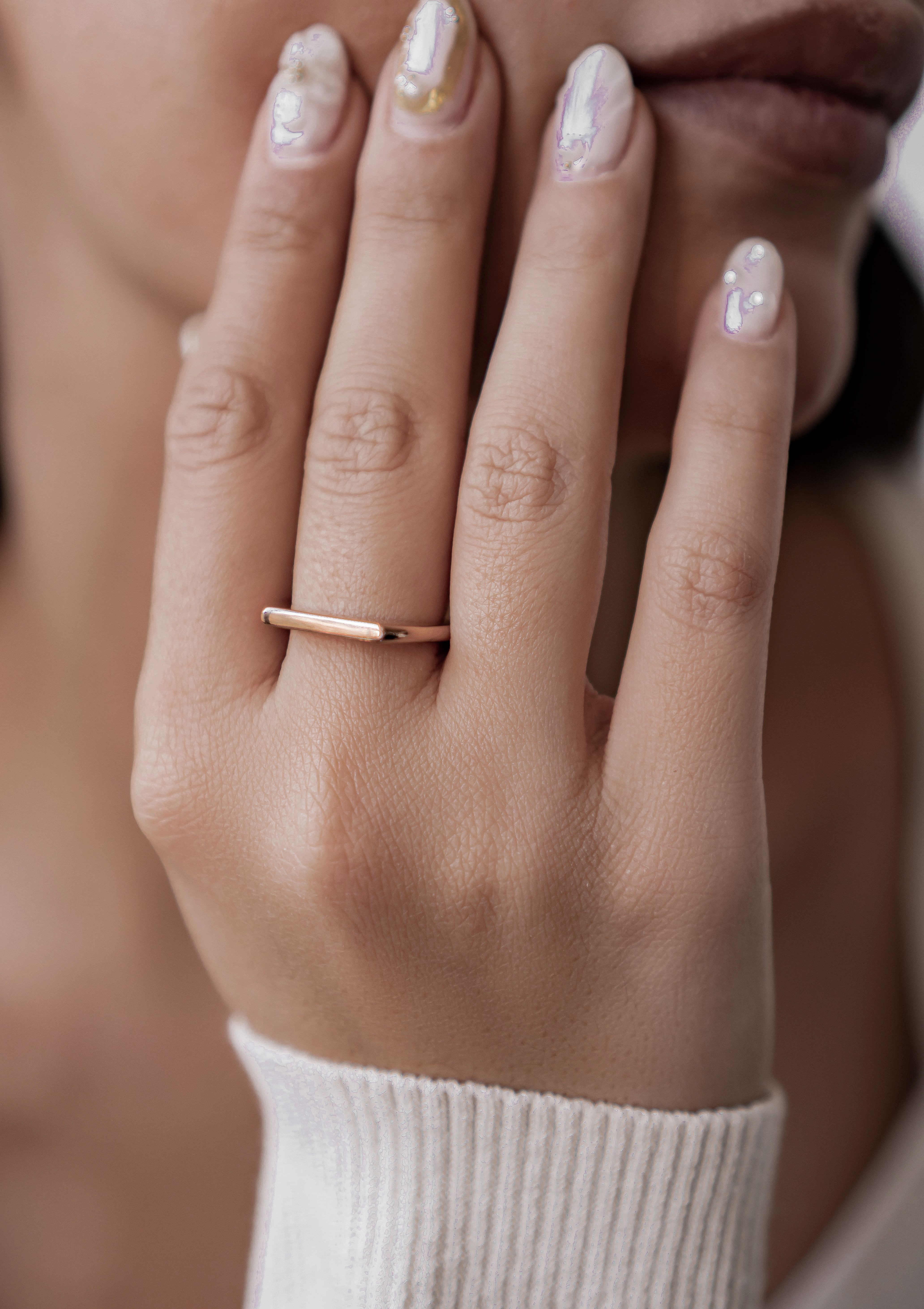 Hey Happiness Fingerring Schlanker Siegelring, Trendy günstig online kaufen