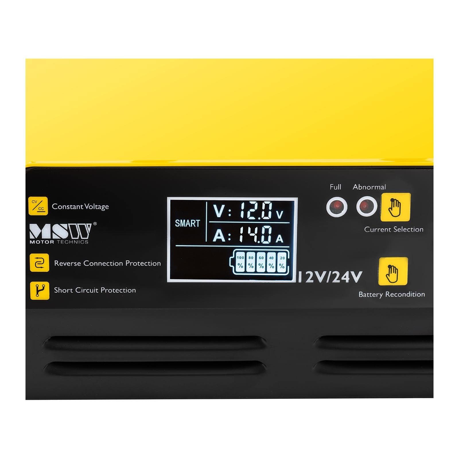 MSW Autobatterie-Ladegerät mit 12/24-V-Batterien 40 für Reparaturfunktion Autobatterie-Ladegerät