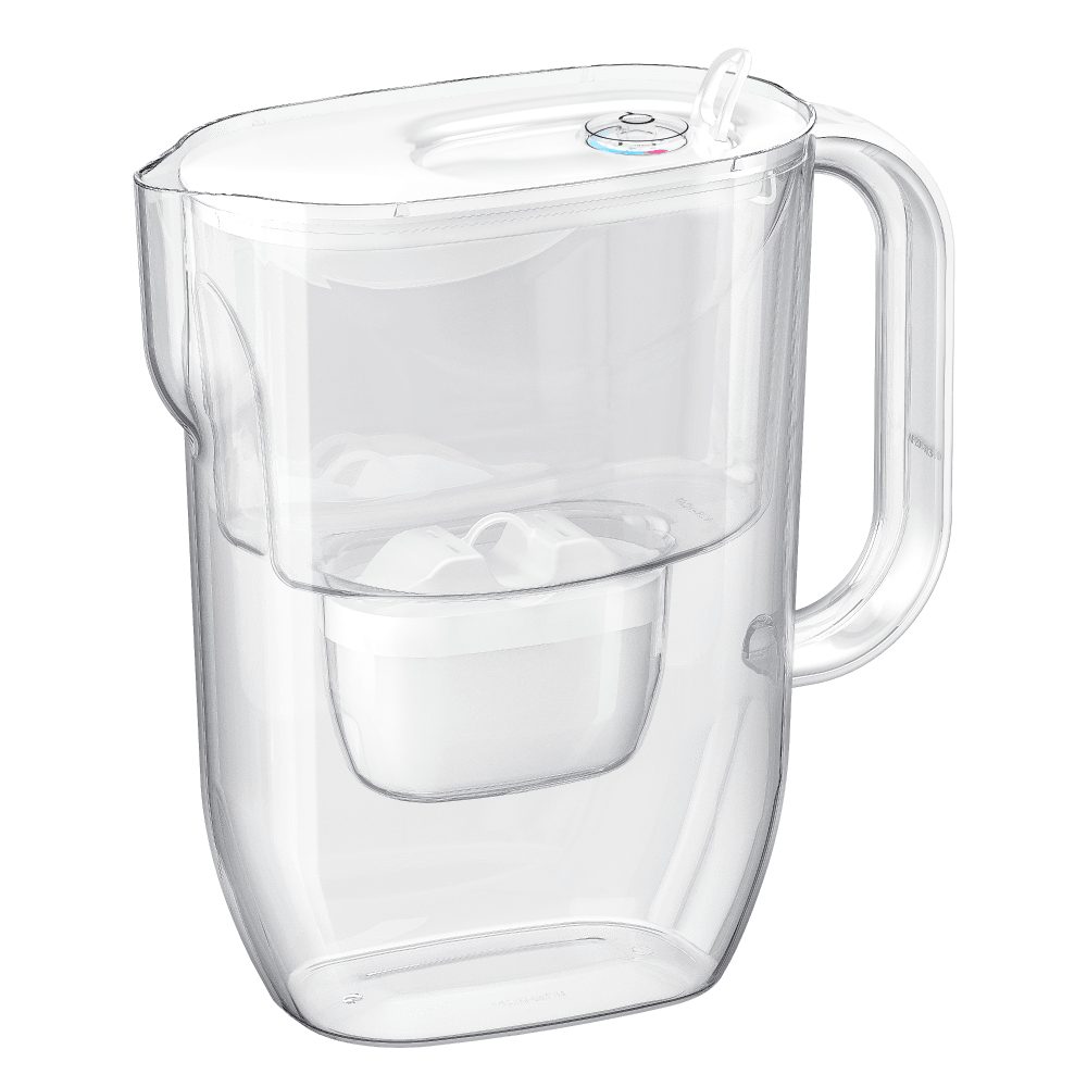 AQUAPHOR Kalk- und Wasserfilter FRESH Filterkanne inkl. MAXFOR+ Filterkartusche, weiß, Zubehör für Filterkartuschen MAXFOR+, +H hartes Wasser, MAXFOR+ Mg. Magnesium, 200 l Kapazität, /Reduziert Kalk, Chlor & weiteren Stoffen. BPA frei