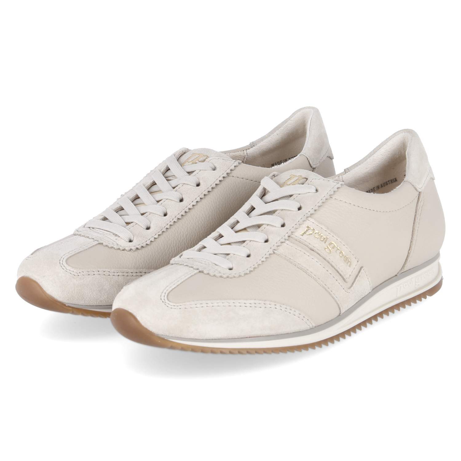 Paul Green Paul Green 5453-159 Damen Leder & Textil beige Schnürschuh günstig online kaufen