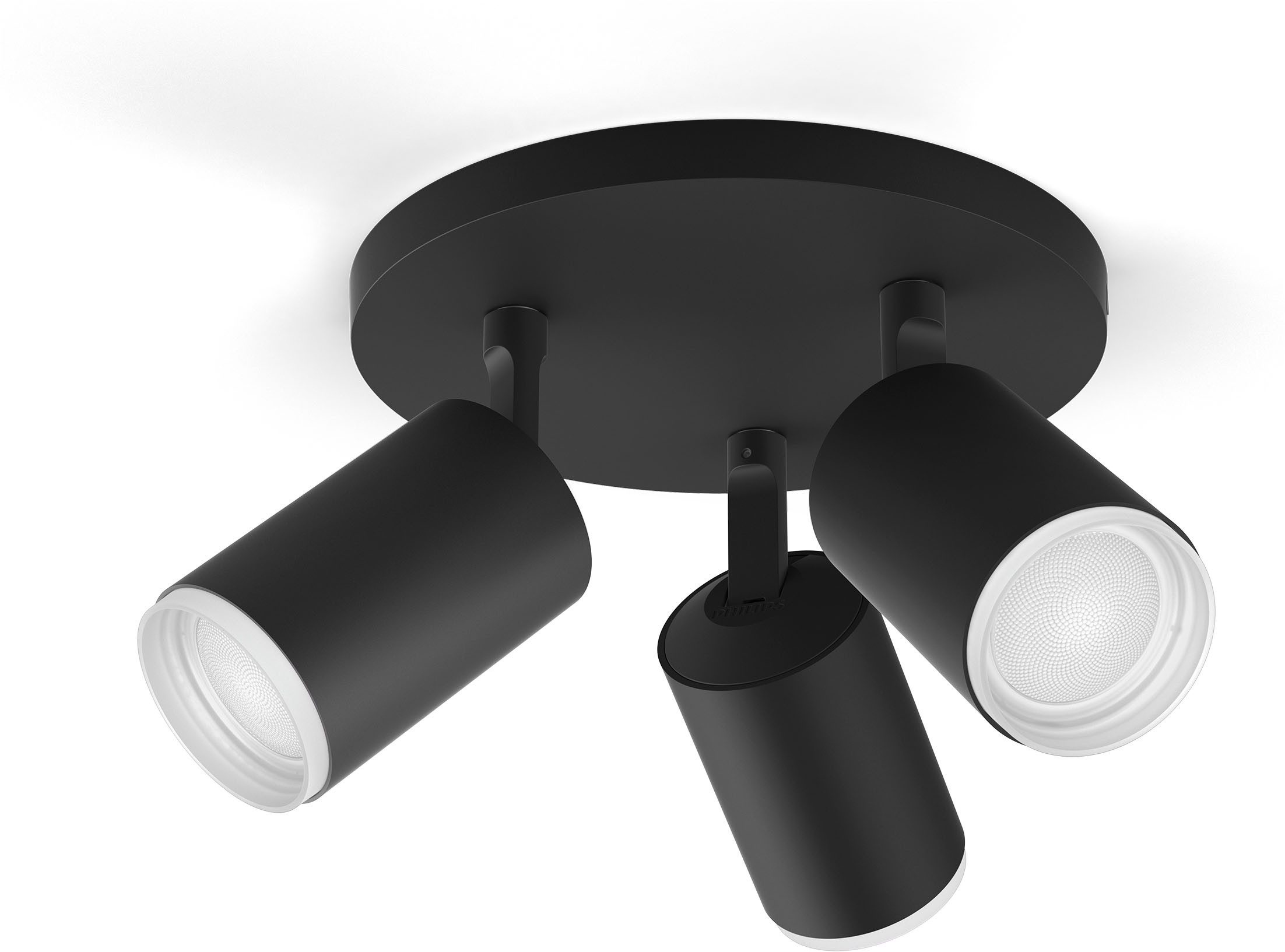 Philips Hue LED Deckenspot White & Color Ambiance Fugato 3er Aufbauspot, Abschaltautomatik, Bluetooth, CCT - über Fernbedienung, Dimmfunktion, Einschlafhilfe, Farbsteuerung, Farbwechsel, Memory, nach Trennung vom Netz, Nachtlichtfunktion, RGB, Smart Home, Timerfunktion, Weckerfunktion, dimmbar über Fernbedienung, mehrere Helligkeitsstufen, LED wechselbar, Farbwechsler, RGB, warmweiß - kaltweiß, Steuerbar per App und Stimme, Smart Home fähig, Farbfähig und Weißtöne