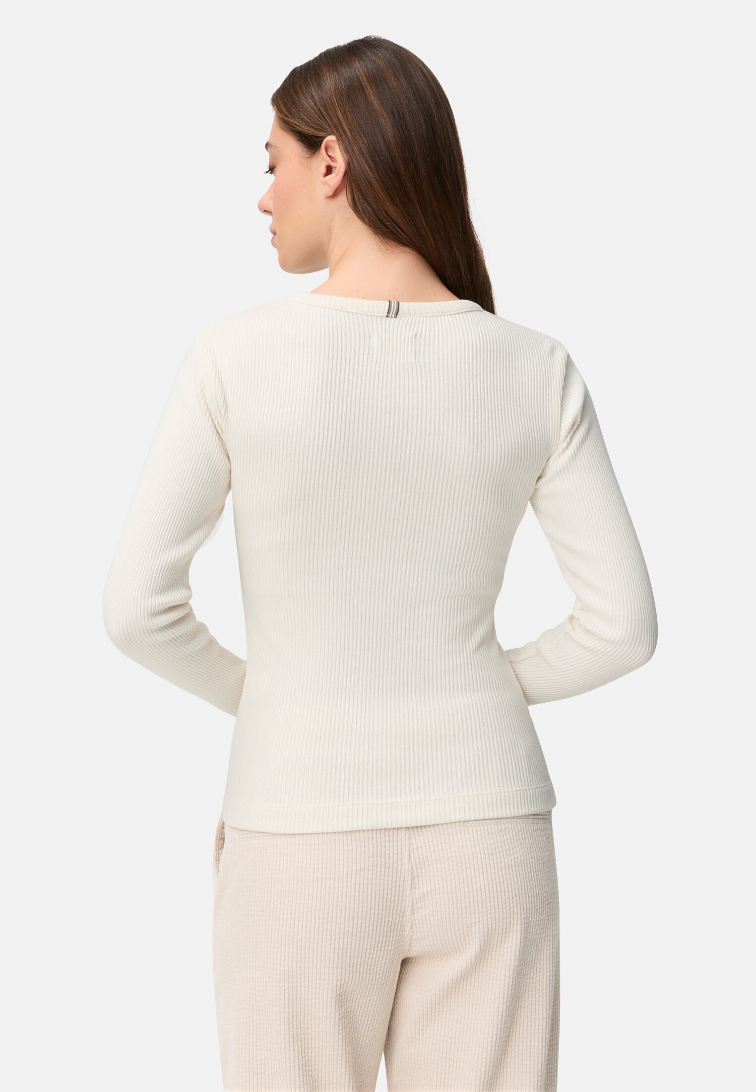 camel active Langarmshirt mit Rundhalsausschnitt Langarm