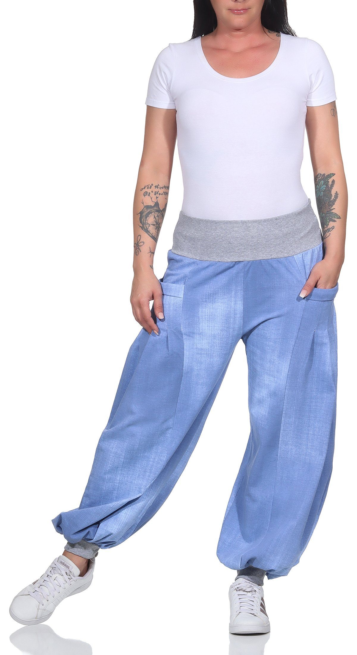 CLEO STYLE Haremshose/Jodhpur-Hose Haremshose 4452 34-38 Hellblau günstig online kaufen