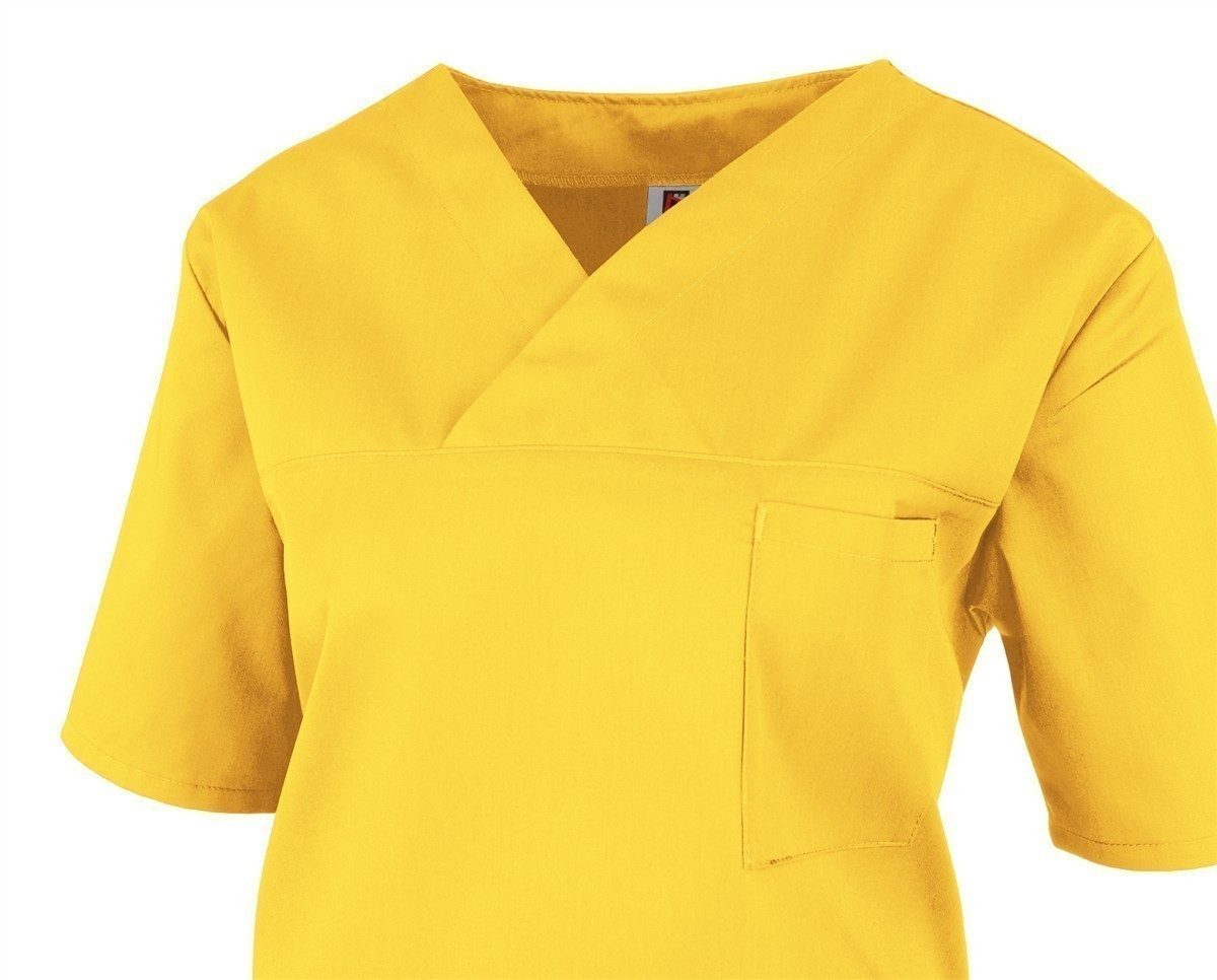 BEB Schlupfbluse beb Basic Kasack Unisex Kurzarm Gelb