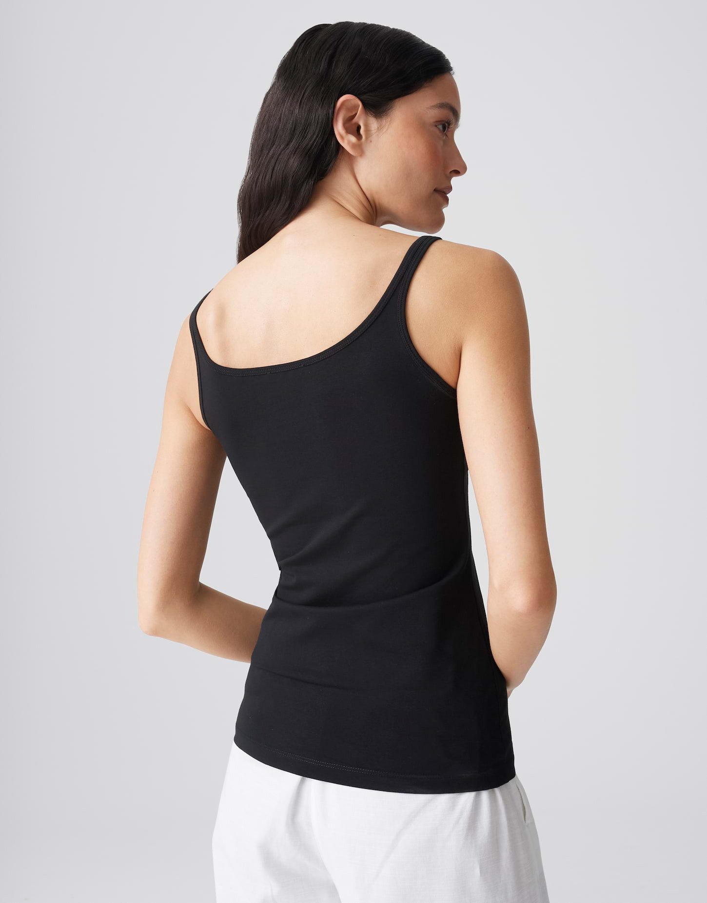 OPUS Trägertop Trägertop INA Slim aus stretchigem BCI Cotton Mix