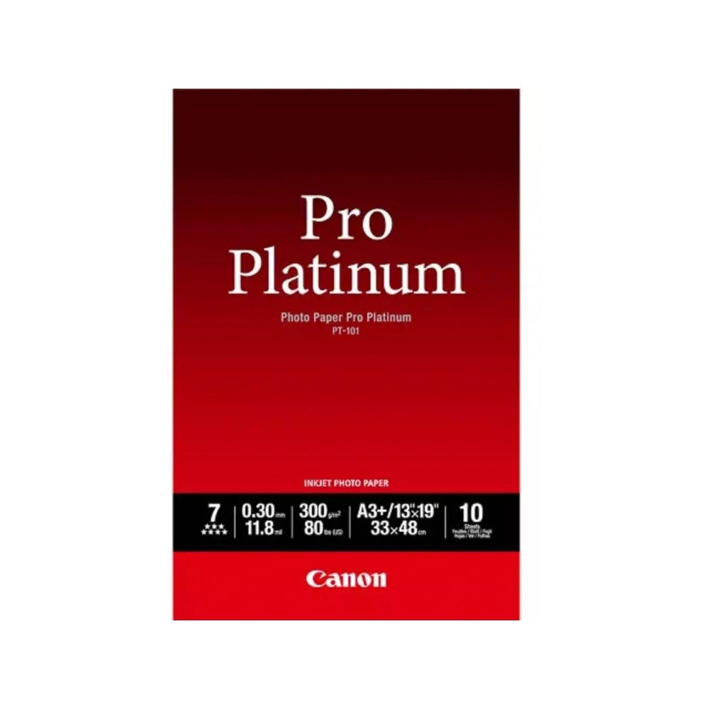 Canon CANON PT101 Фотопапір A3+ 300g/m² 10Blatt Elektro-Kabel, Hochwertiges A3+ Фотопапір mit glänzender Oberfläche