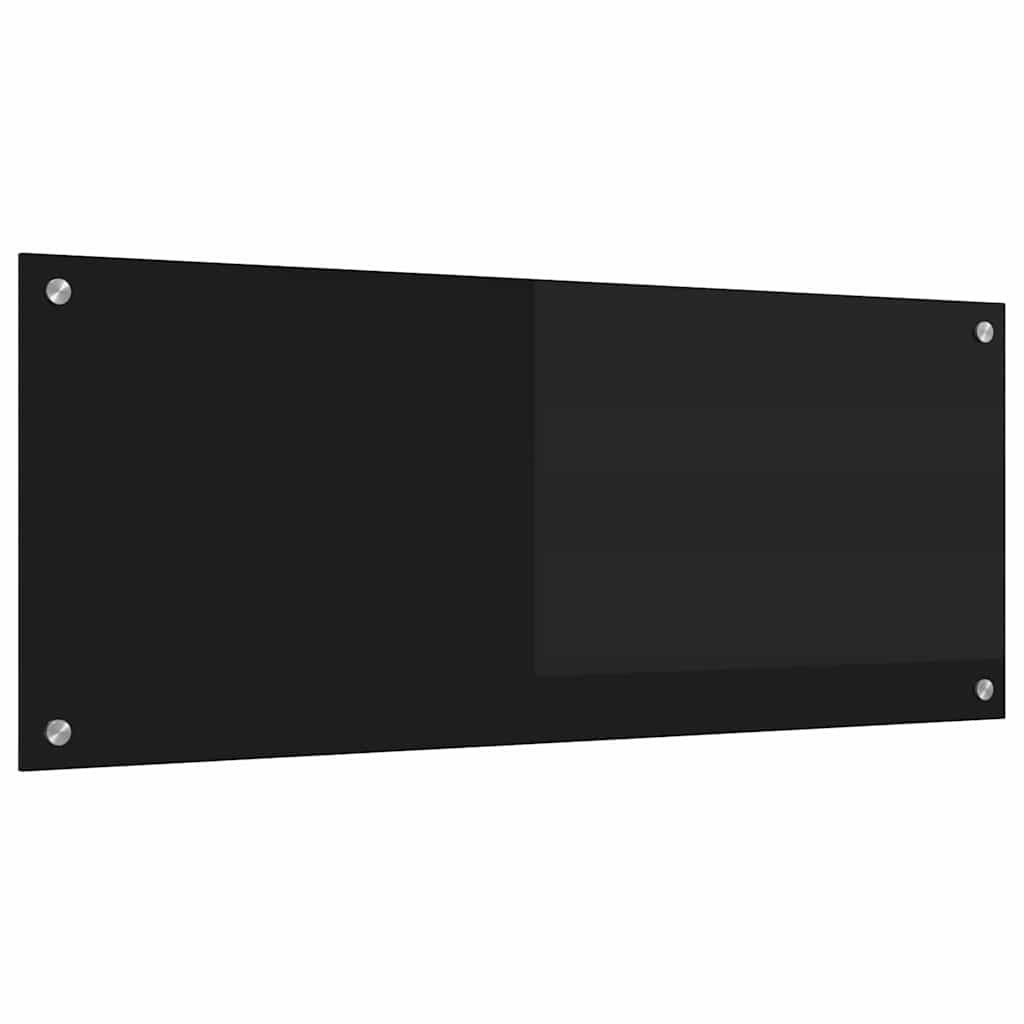 Küchenrückwand Küchenrückwand Schwarz 100 x 40 cm Gehärtetes Glas