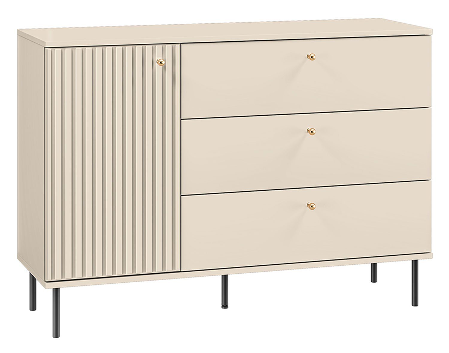 Feldmann-Wohnen Sideboard Sophie (Sophie, 1 St., 1-teilig), 120cm kaschmir matt