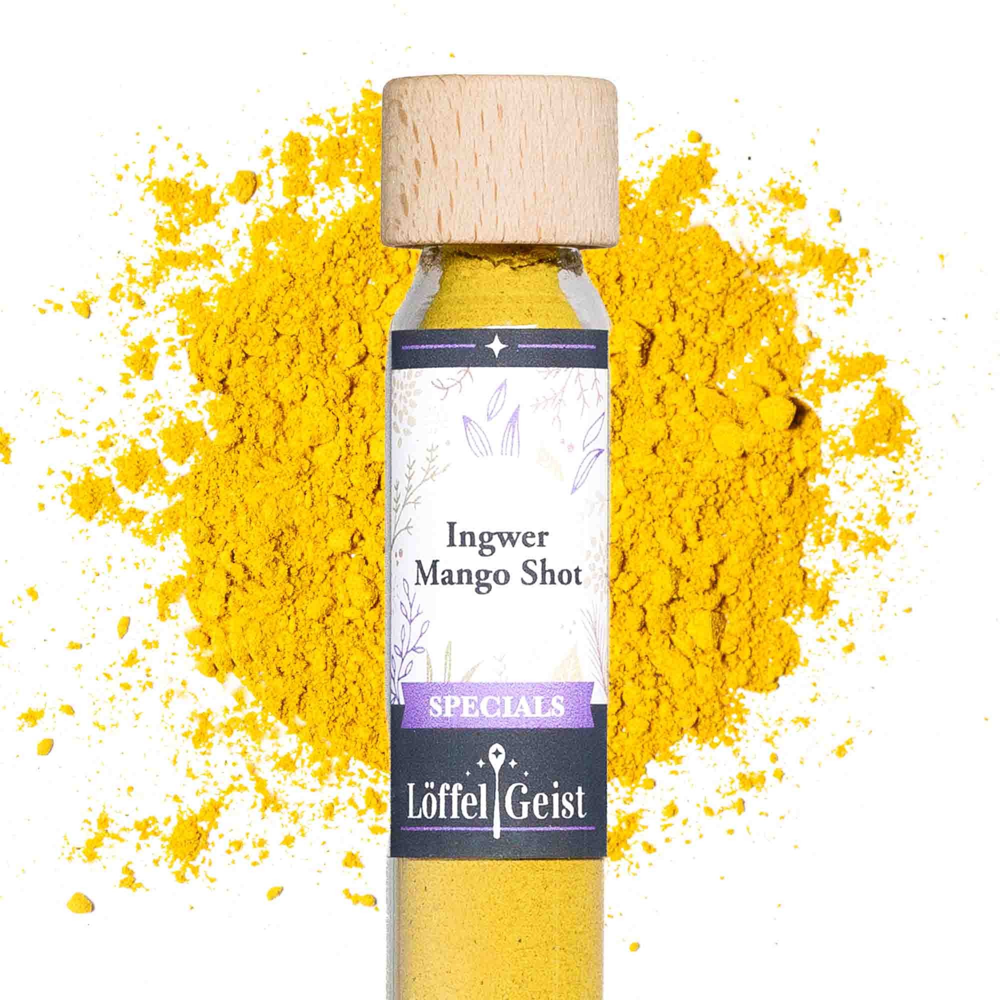 Löffelgeist Gewürz Ingwer Mango Shot(30g im praktischen Dosierglas)
