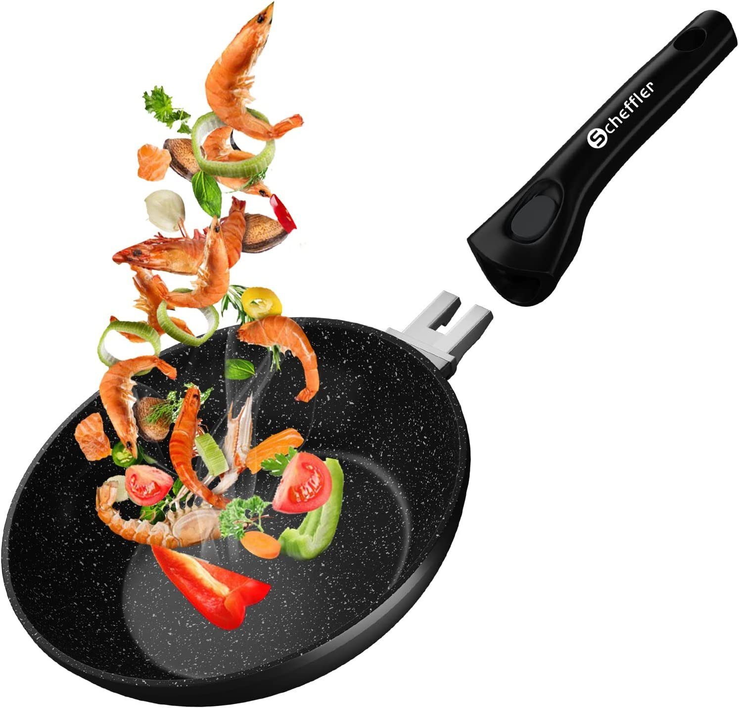 Scheffler Сковороды-Set Bratpfanne 20cm Abnehmbarer Griff Сковороды Induktionsgeeignet, Aluminium, Induktionsgeeignet