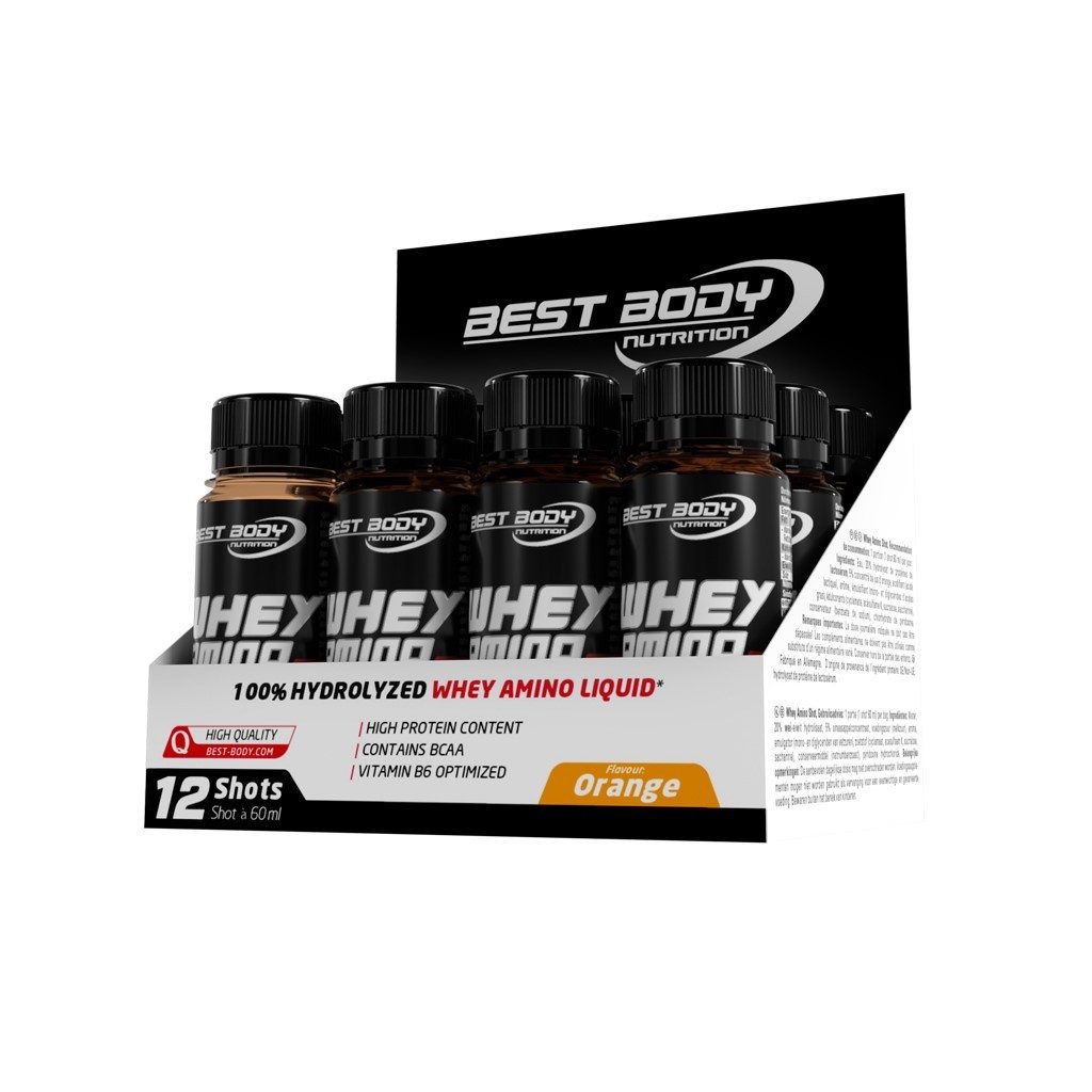 Whey Amino Shot - Orange - 12 Shots à 60 ml Flüssigkeit, Shot