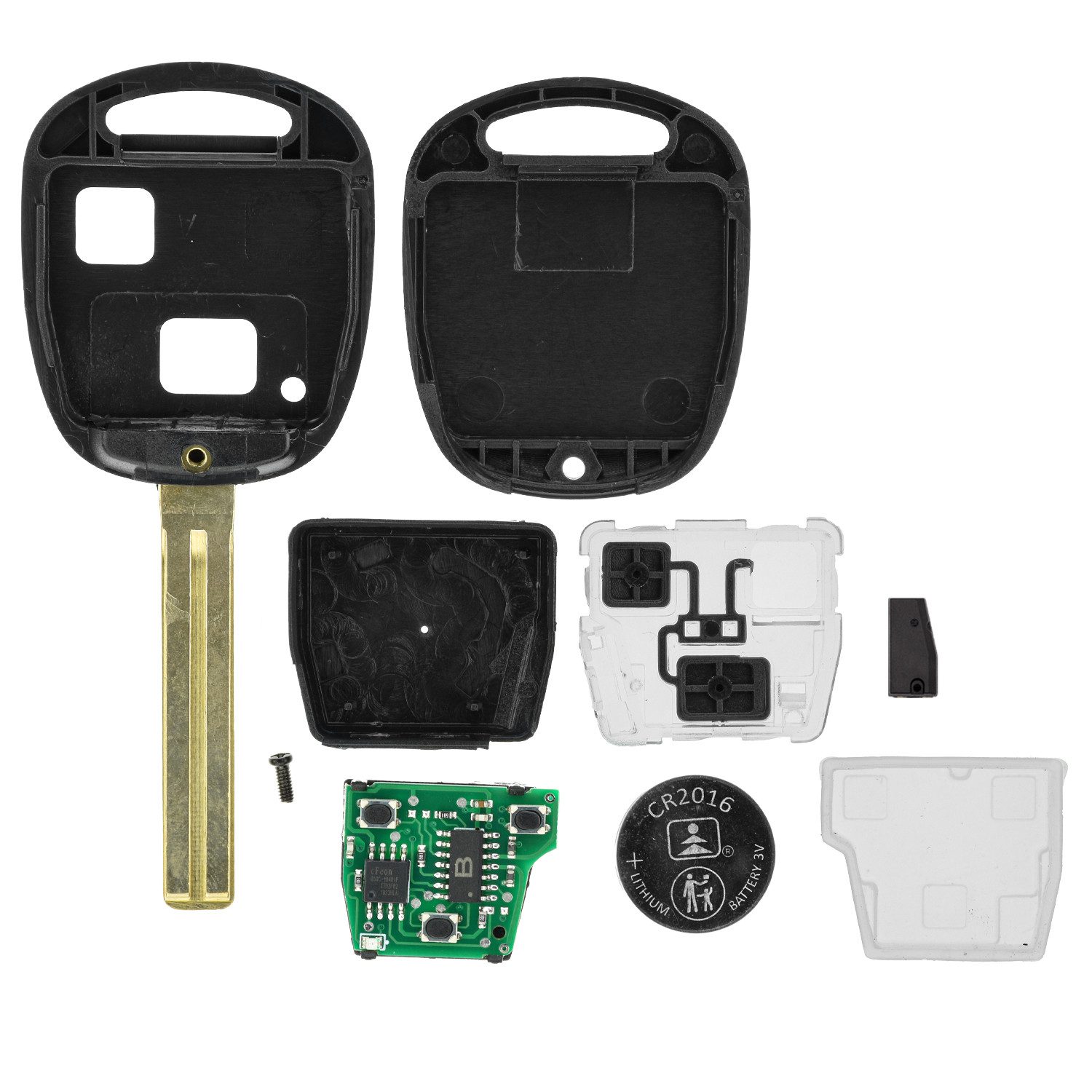 mt-key Schlüsseltasche Auto Funk Schlüssel Fernbedienung TOY40 434MHZ ID68 (Set), für Lexus LS 430 (UCF30, 00–06); LX 470 (II, 02–06)