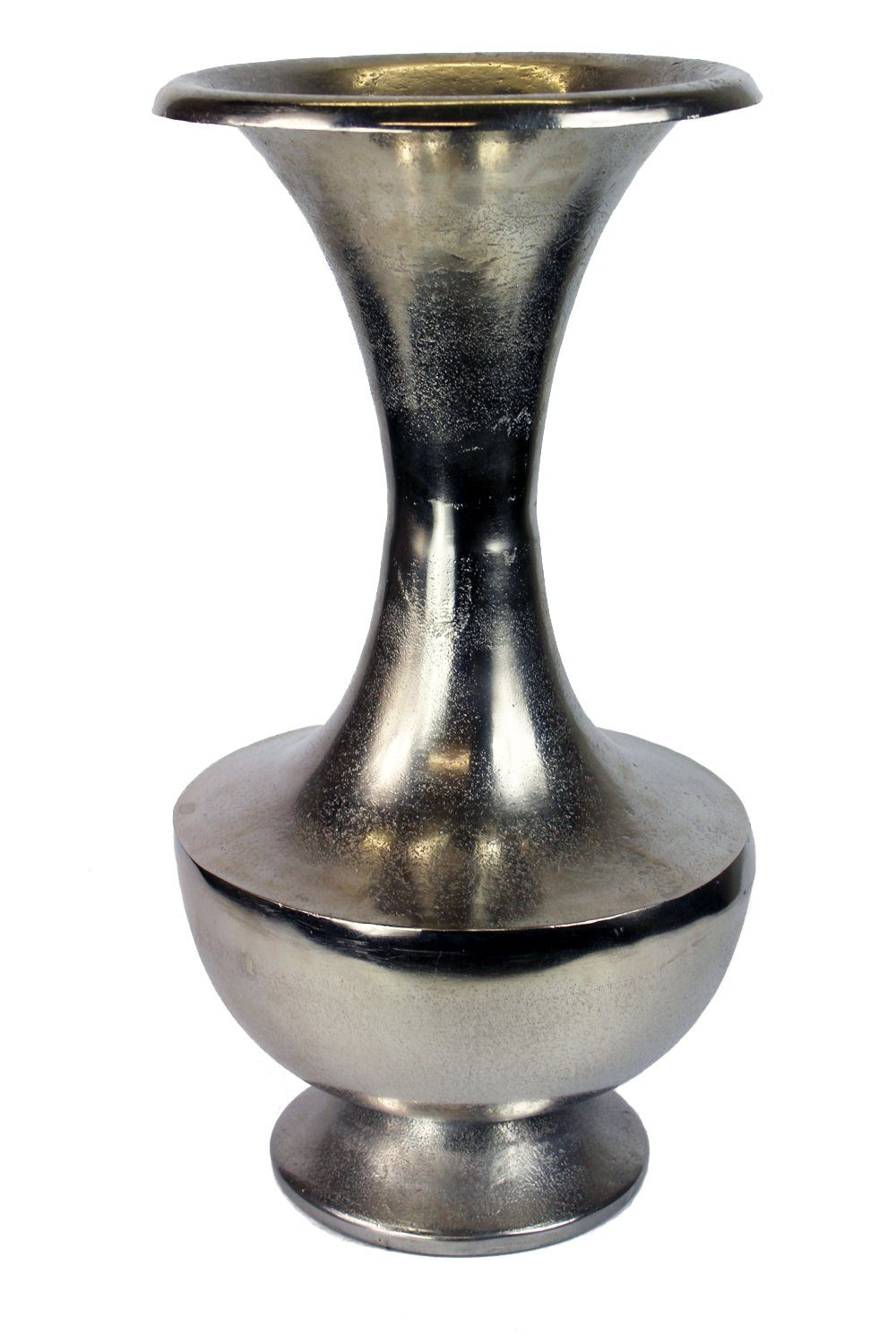 silber Pokalvase Vase Arnusa Blumenvase 50 Metall Bodenvase cm Dekovase hoch, Dekoration Aluminium elegante