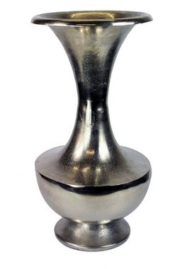 Arnusa Dekovase Vase Blumenvase Aluminium Metall 50 cm Bodenvase Pokalvase hoch, elegante Dekoration silber