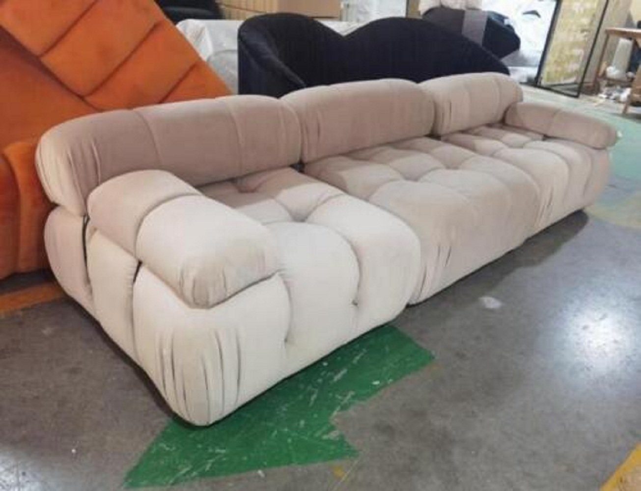 Originalprodukte JVmoebel 3-Sitzer Sofa 3 Hochwertig neu Sofas Textil Design Europa Polster 1 in Modern, Teile, Made Sitzer