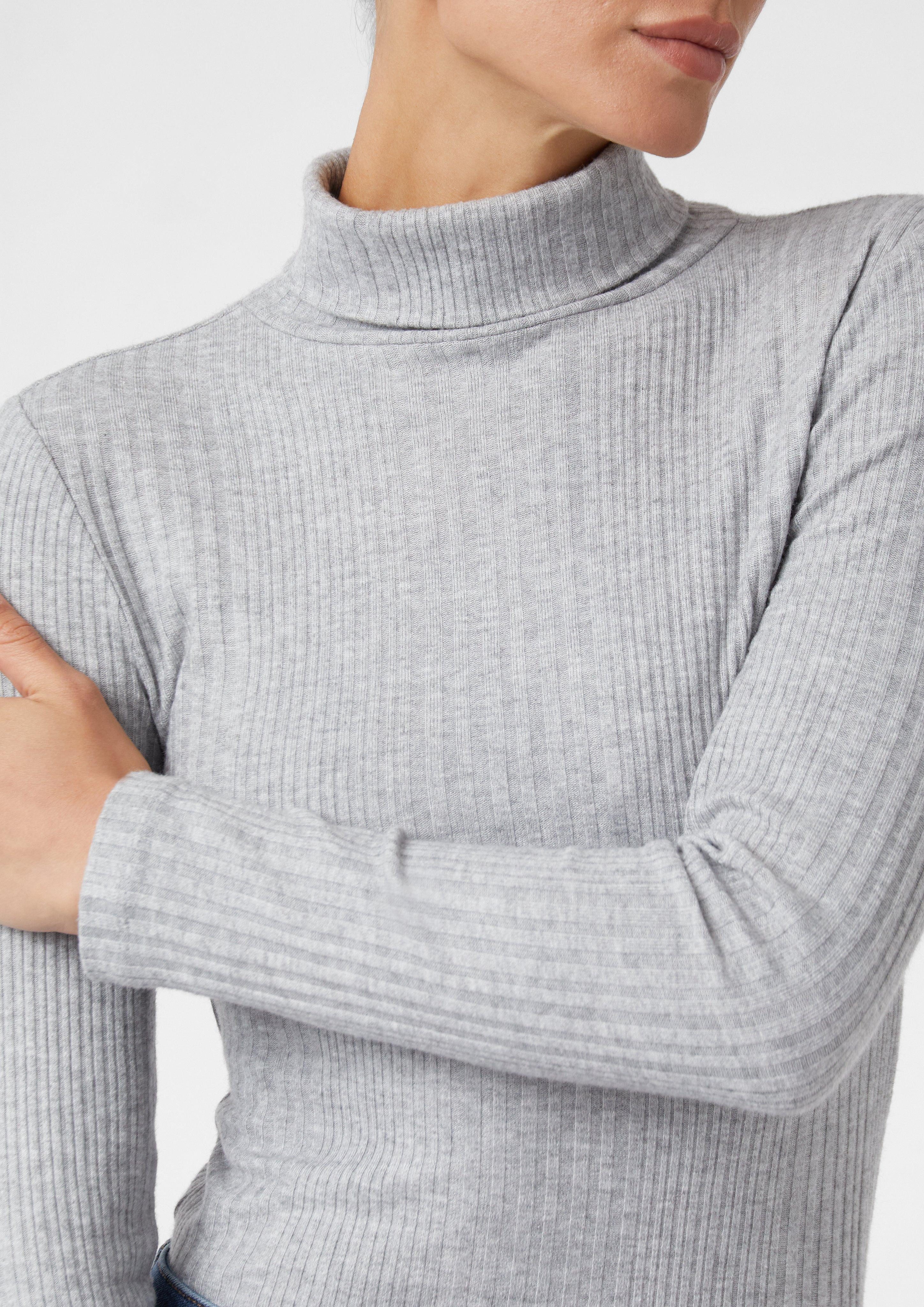 comma casual identity Langarmshirt Weiches Rippshirt günstig online kaufen