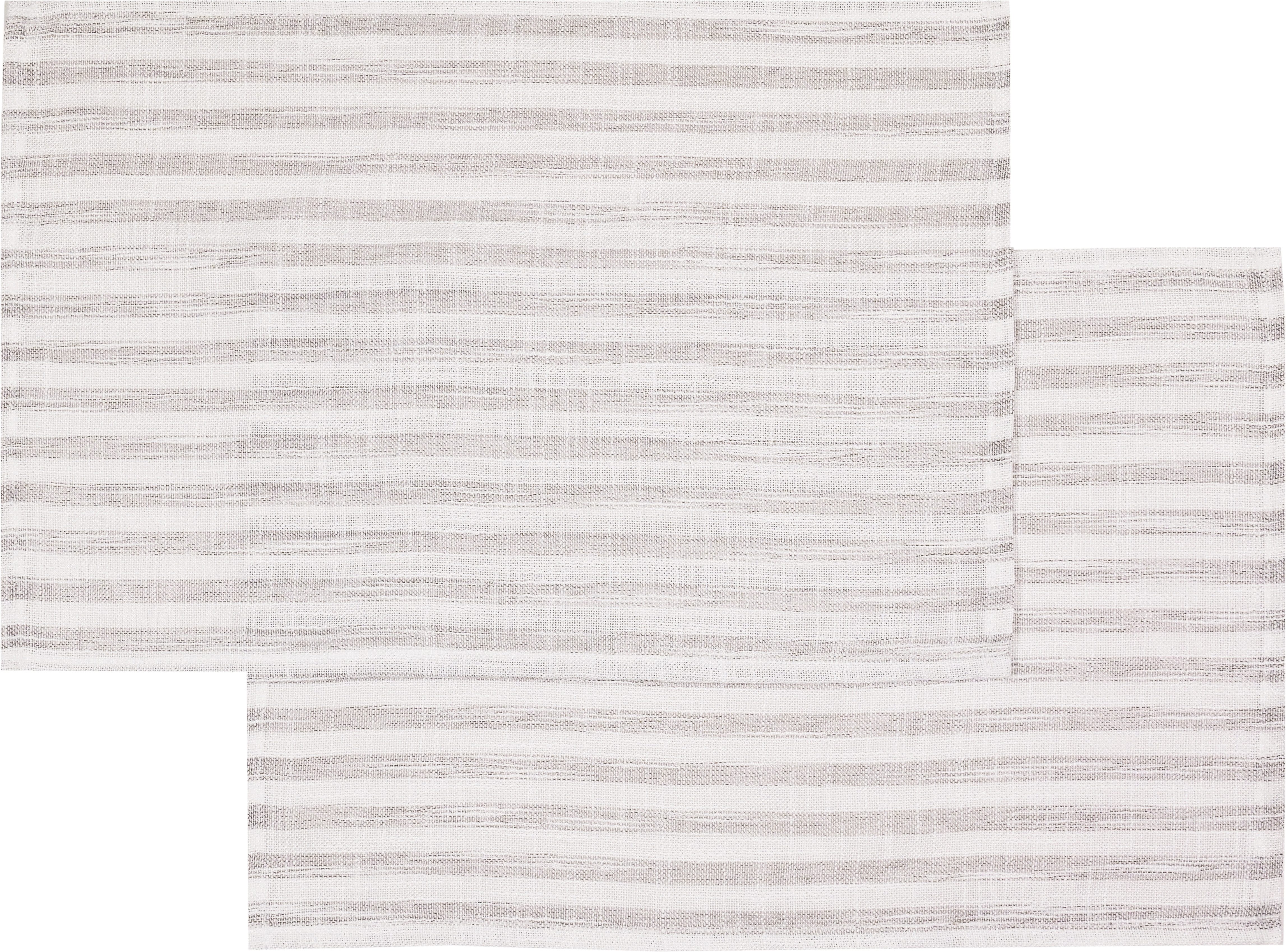 OTTO home Platzset Marric, (2-St), Platzset, halbtransparent, Linenoptik mit Streifen