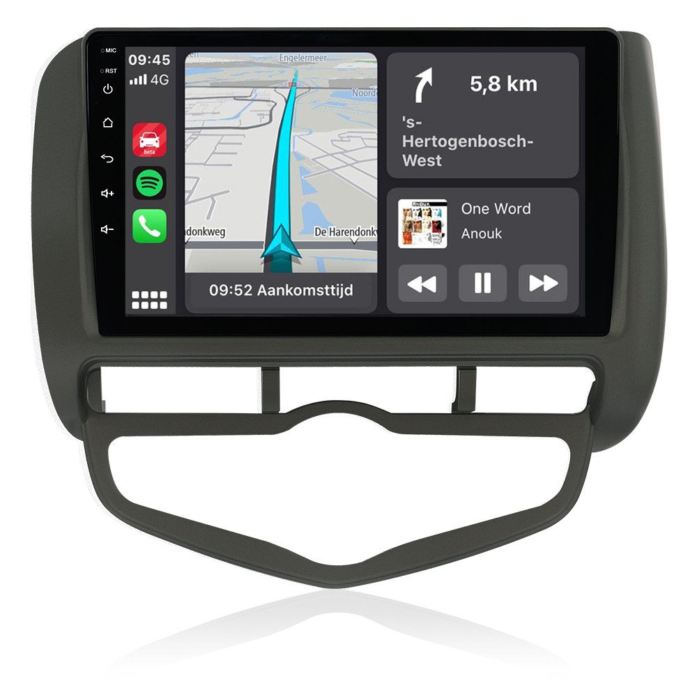 A-Sure 9'' Android 15 Carplay Navi GPS Autoradio für Honda Jazz II 2001-2008 Autoradio (Digitalradio (DAB), FM, AM, 1280*800 IPS Screen/8-Core CPU)