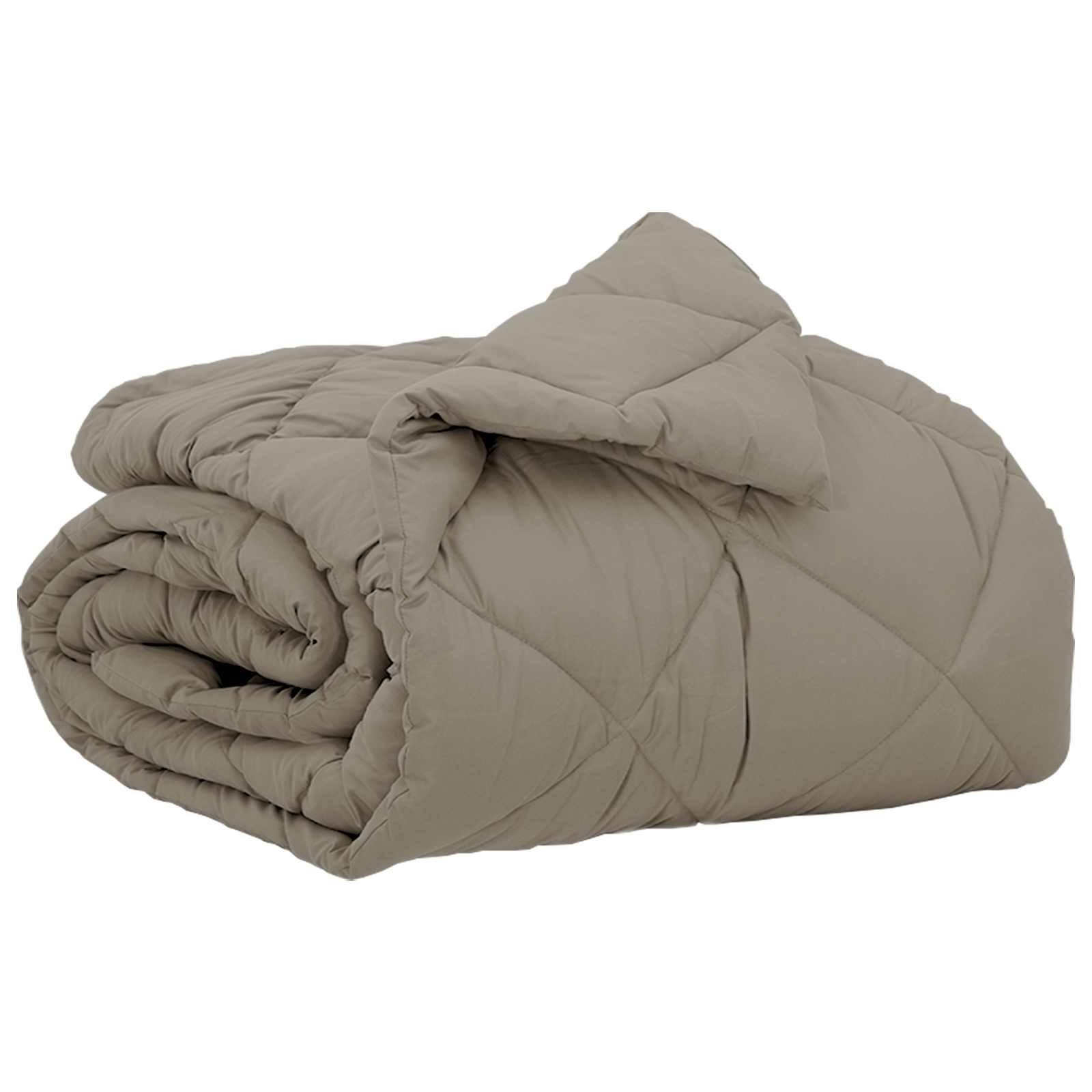 vidaXL Baumwollbettdecke Ganzjahresbettdecke Hellgrau 200 x 155 cm Mikrofaser, Bezug: Mikrofaser