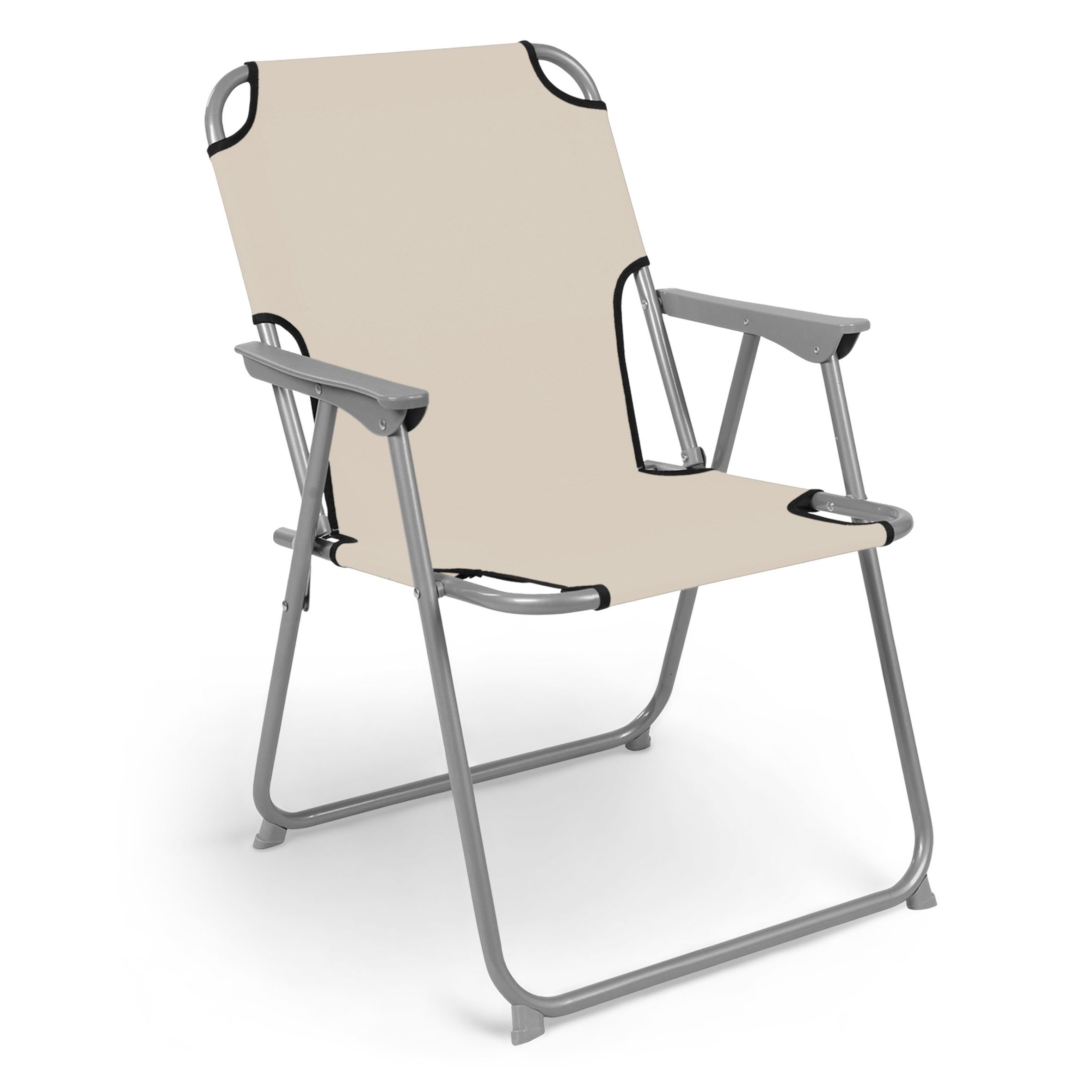 Spetebo Campingstuhl Campingstuhl Oxford - schwarz (einteilig, 1 St), Garten Camping Picknick Stuhl