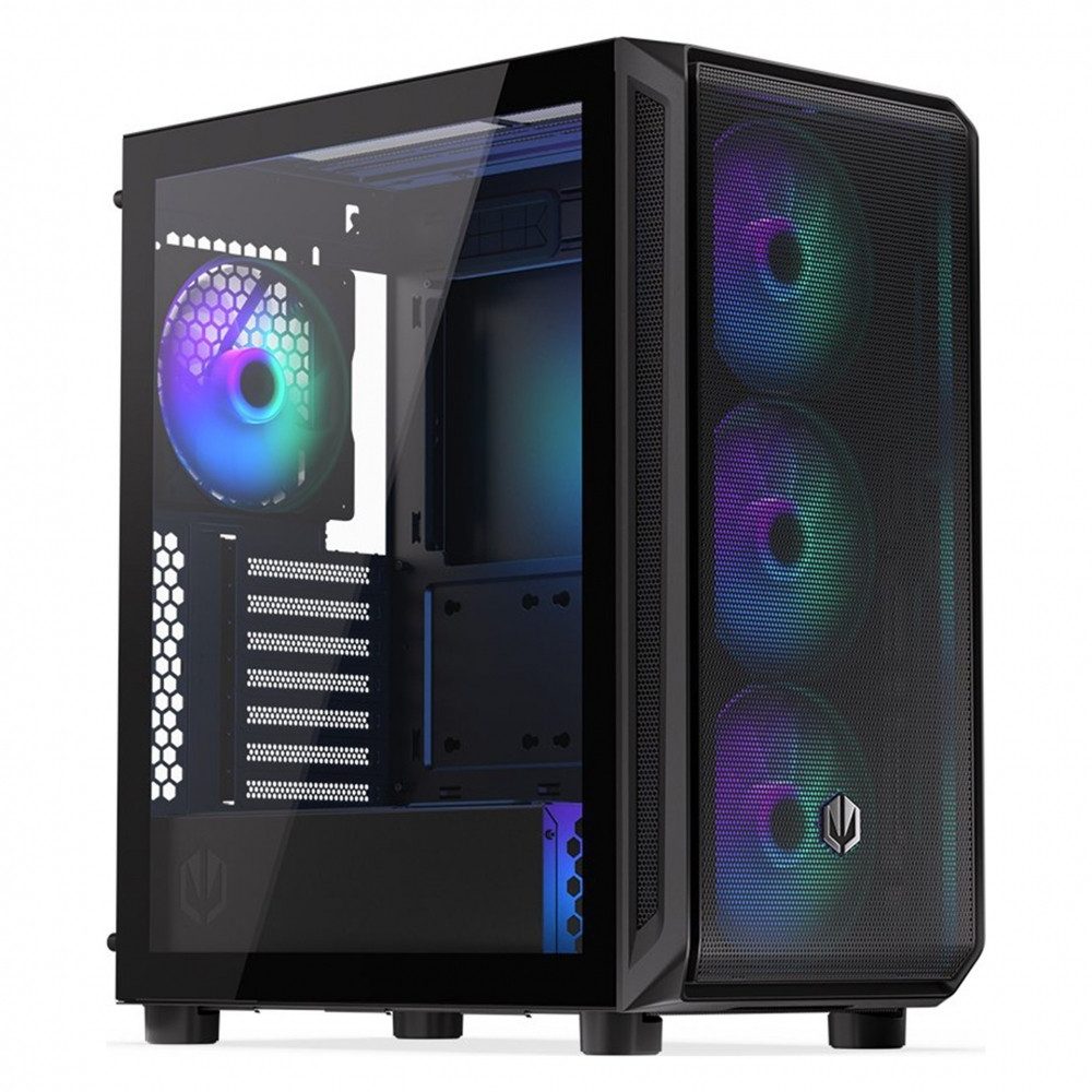 ENDORFY ENDORFY ARX 500 ARGB ATX Gaming Gehäuse mit Fenster. Computer-Kabel, ATX, ARGB-Beleuchtung für coole Effekte