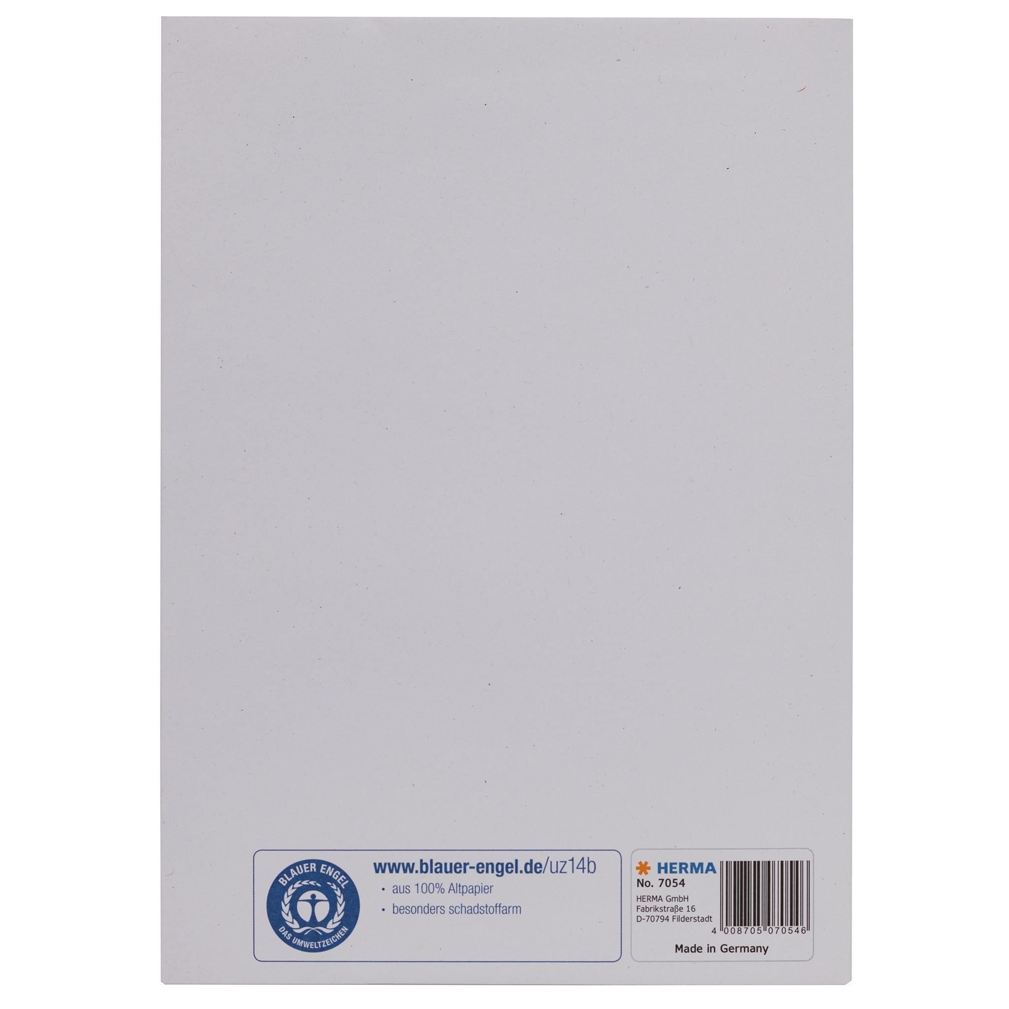 HERMA Schulheft Herma Heftschoner Papier A5 weiss