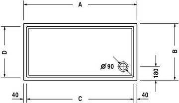 Duravit Rundduschwanne Duravit Rechteck-Duschwanne STARCK SLIML