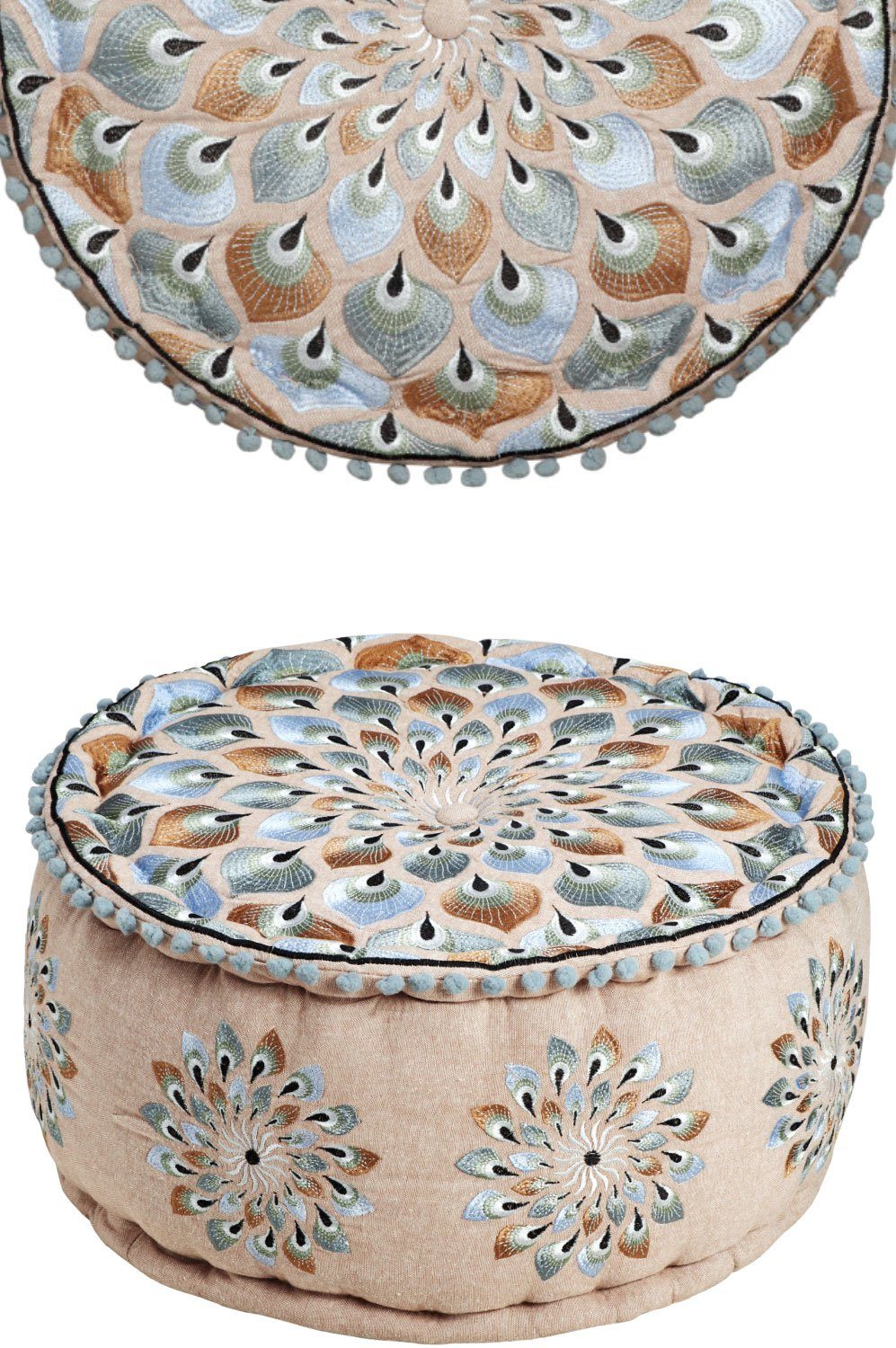 Marrakesch Orient & Mediterran Interior Pouf Orientalische Pouf Hocker Bode günstig online kaufen