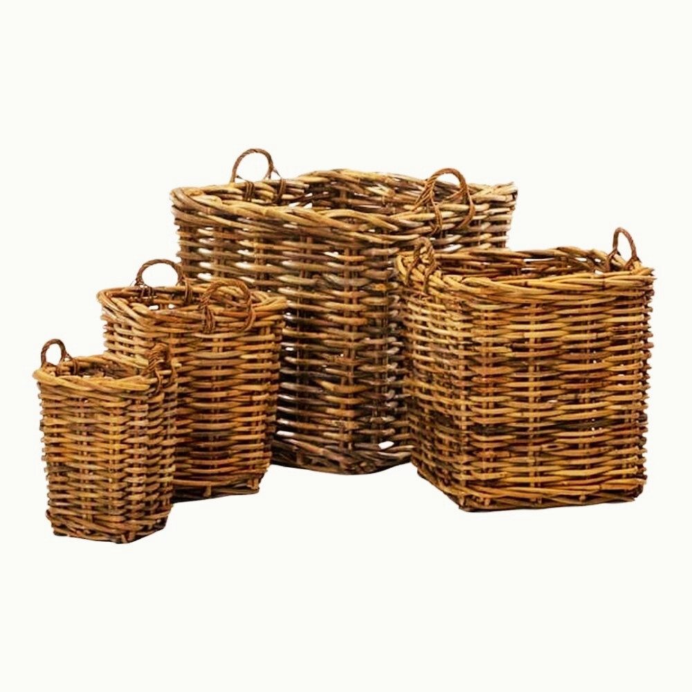 Dekokorb Dickes CL Rattan Korb CESTINO natural ca.45xH55cm Griffe Pflanzkorb