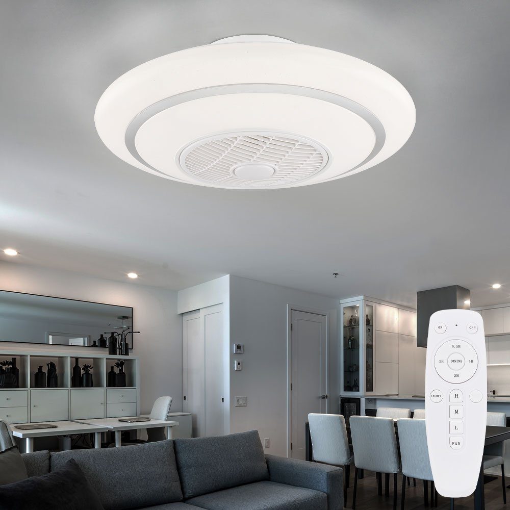GLOBO LIGHTING Deckenventilator, LED Deckenventilator Fernbedienung Lampe CCT Timer 3-Stufen Lüfter