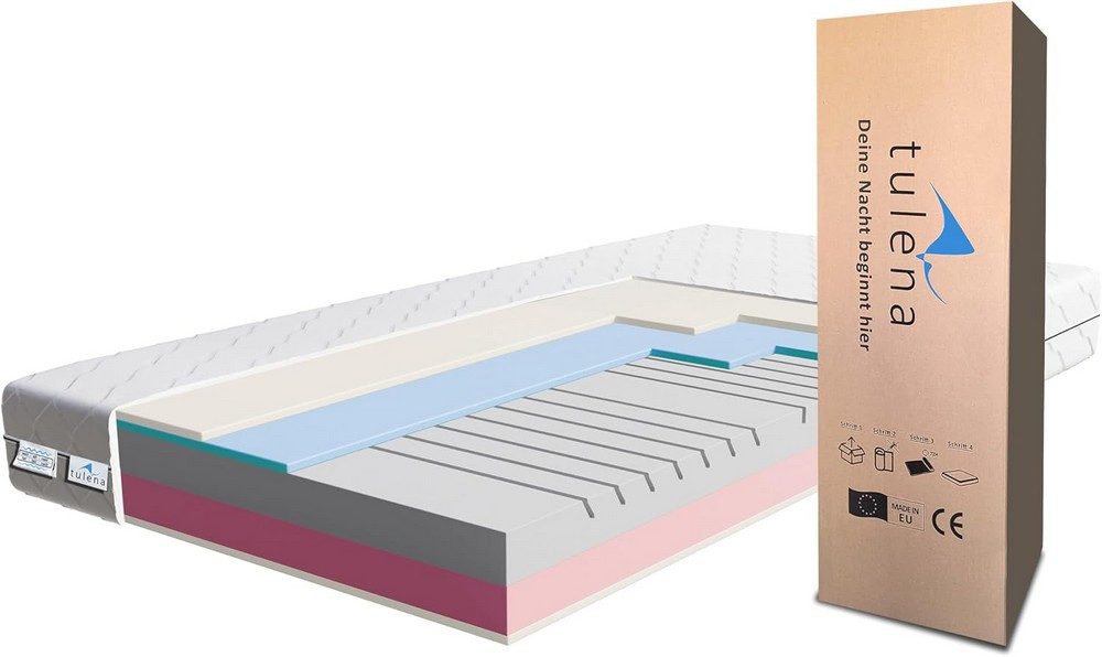 Komfortschaummatratze Wendematratze Antibakterieller Bezug mit Reißverschluss, TULENA, (Öko-Tex Zertifiziert), 80x200 cm H3+H4 Comfort, Höhe 20 cm