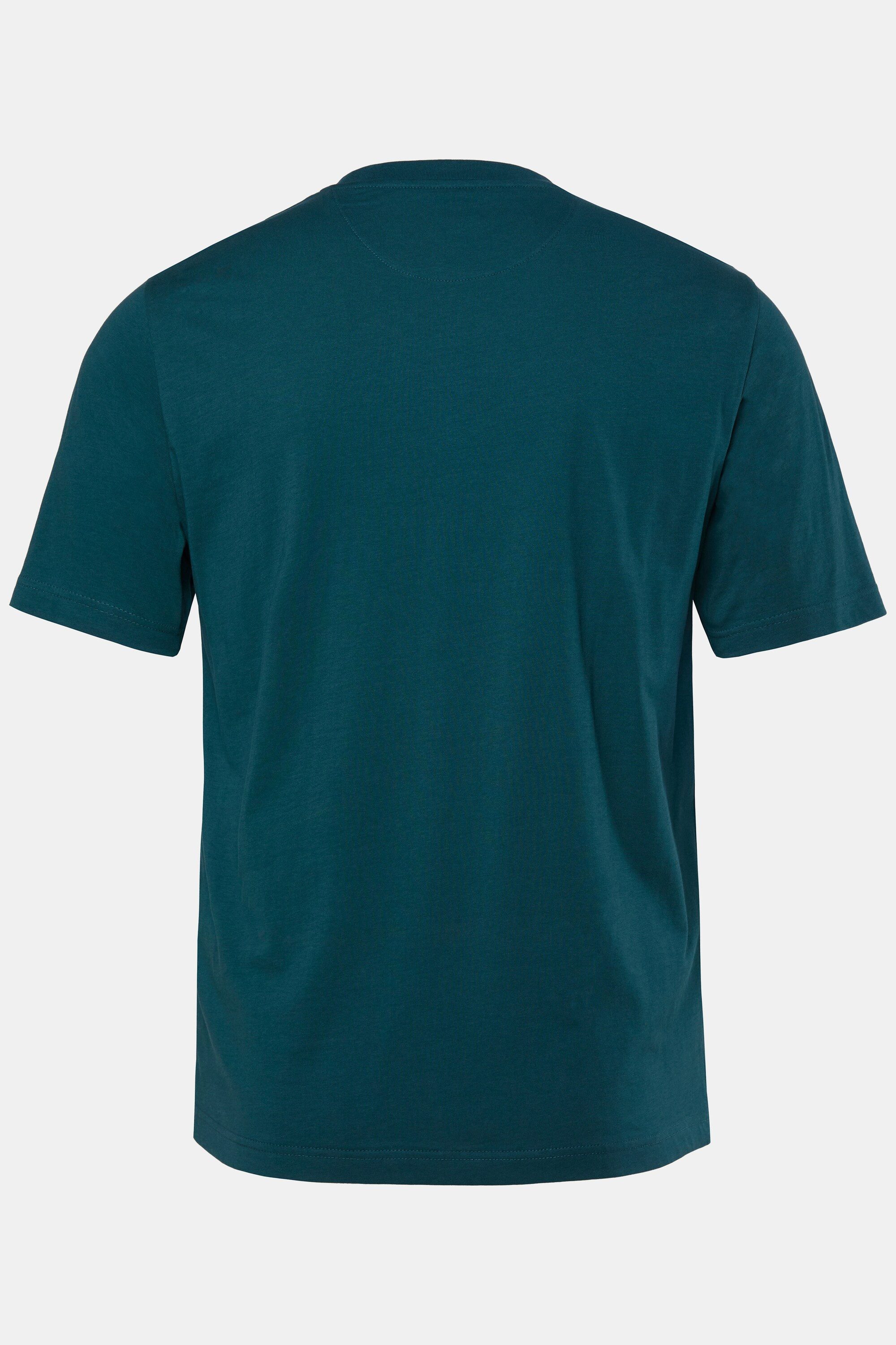 Men Plus T-Shirt T-Shirt Bruststick Halbarm Rundhals