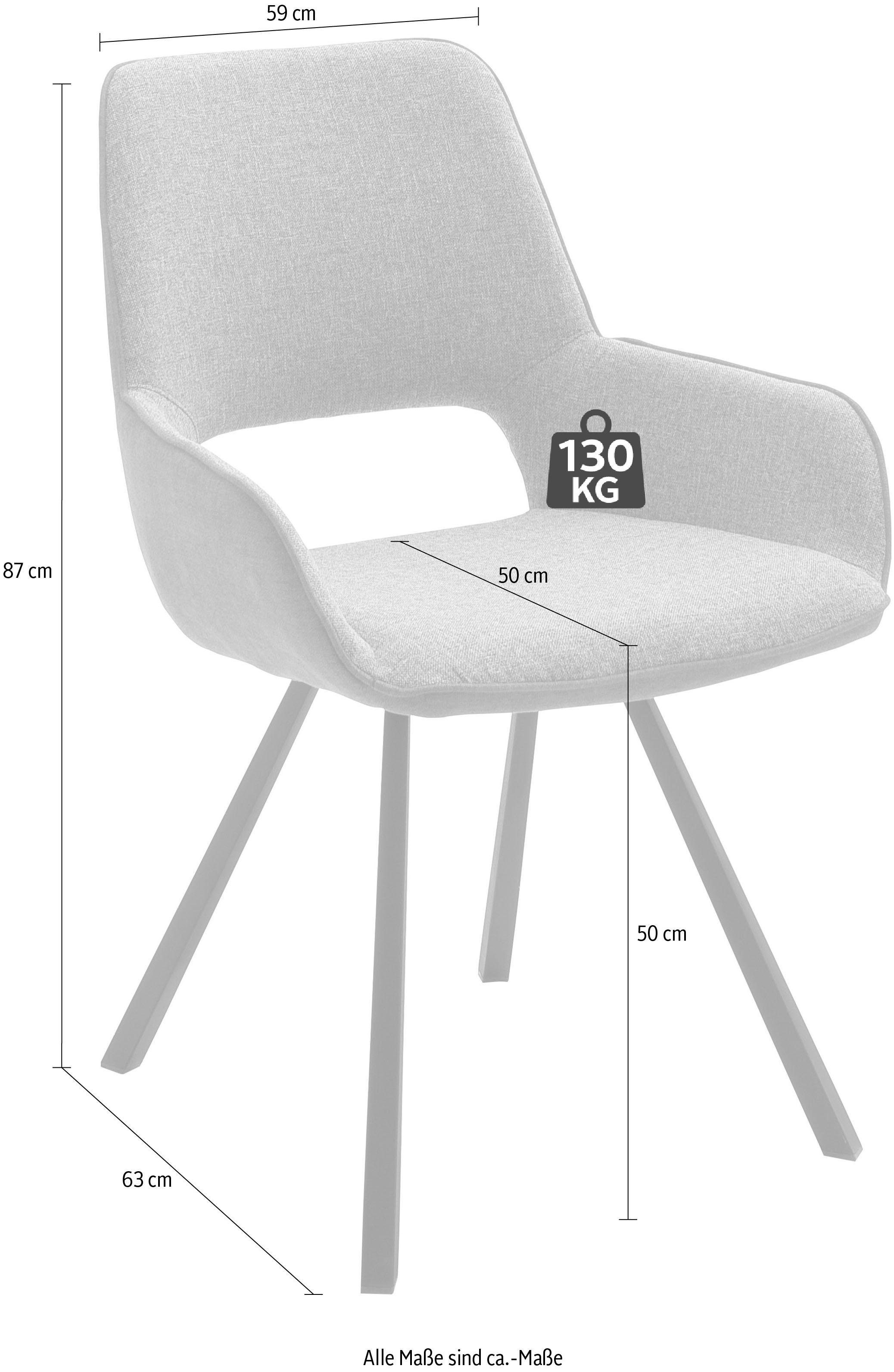 MCA furniture 4-Fußstuhl bis melange Parana 120 belastbar 2 St), Kg (Set, melange Stuhl 