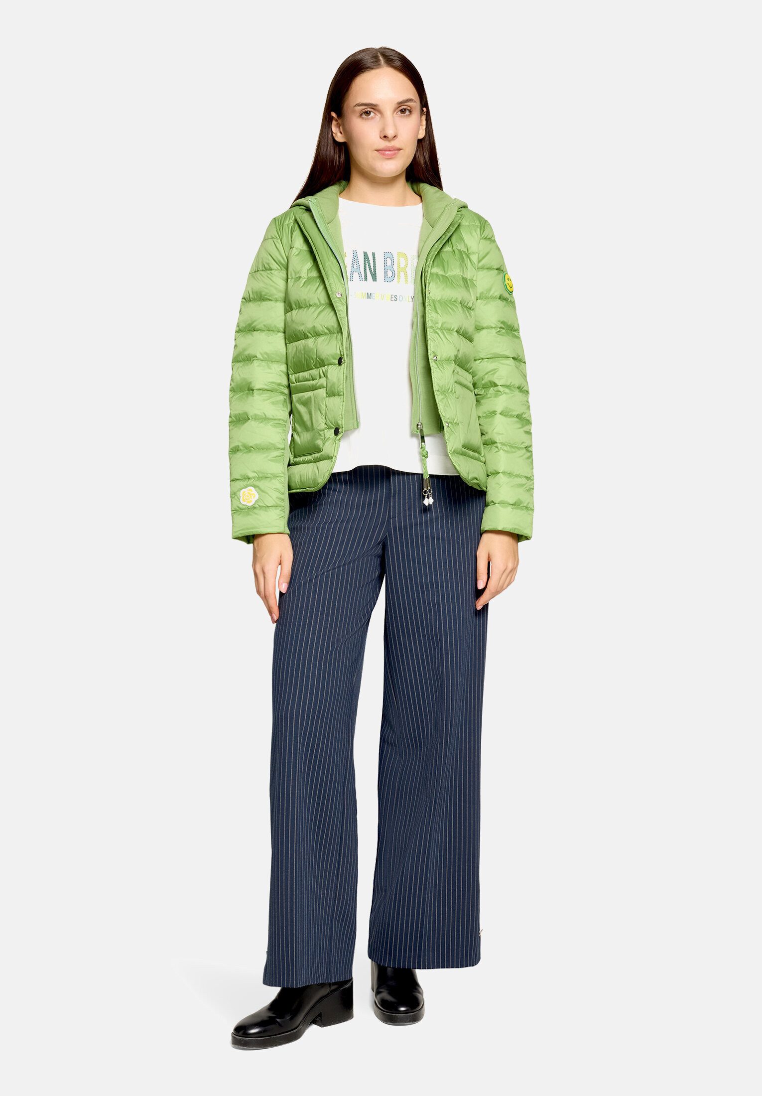 Cartoon Steppjacke Damen mit abnehmbarer Kapuze
