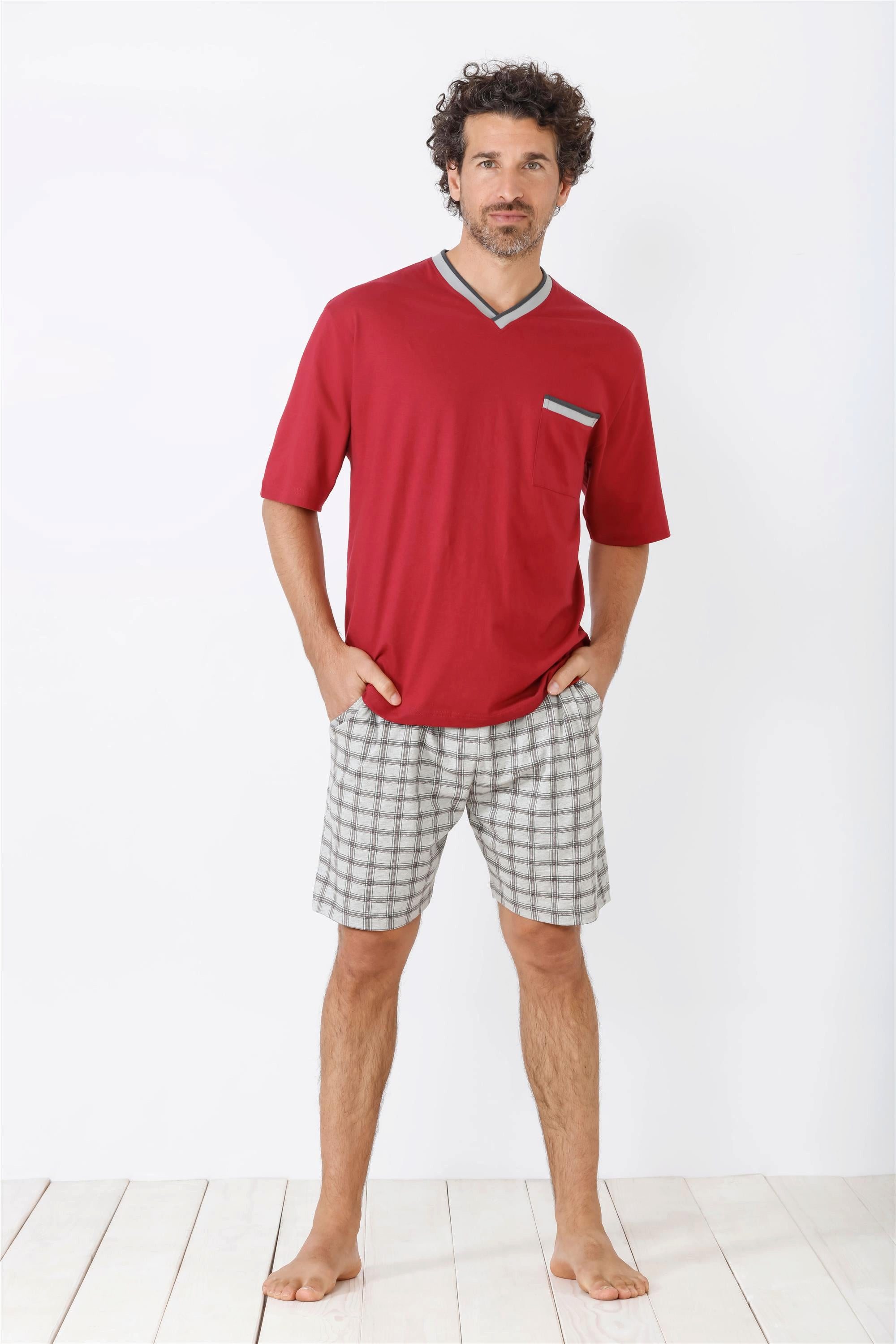 Hajo Schlafanzug Herren Shorty, Premium Cotton günstig online kaufen