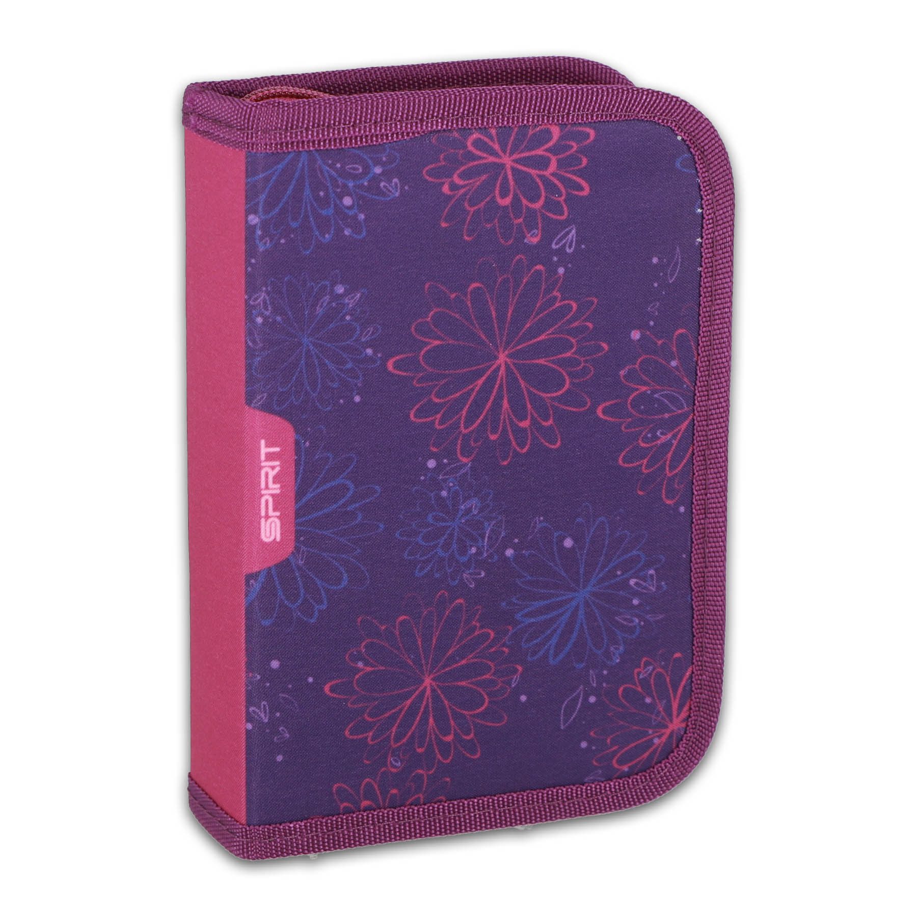 Spirit Federmäppchen SPIRIT Schüler Etui 28 teilig 1-Zipper Mäppchen ABS FLOWERS