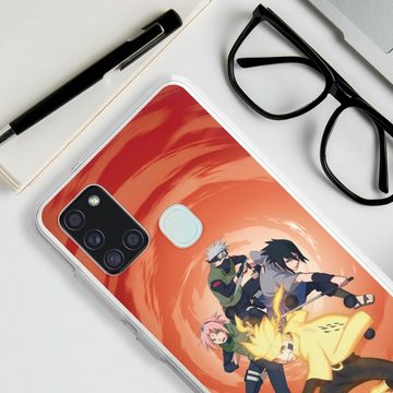 DeinDesign Handyhülle Naruto Shippuden Sasuke Sakura Team 7, Samsung Galaxy A21s Silikon Hülle Bumper Case Handy Schutzhülle
