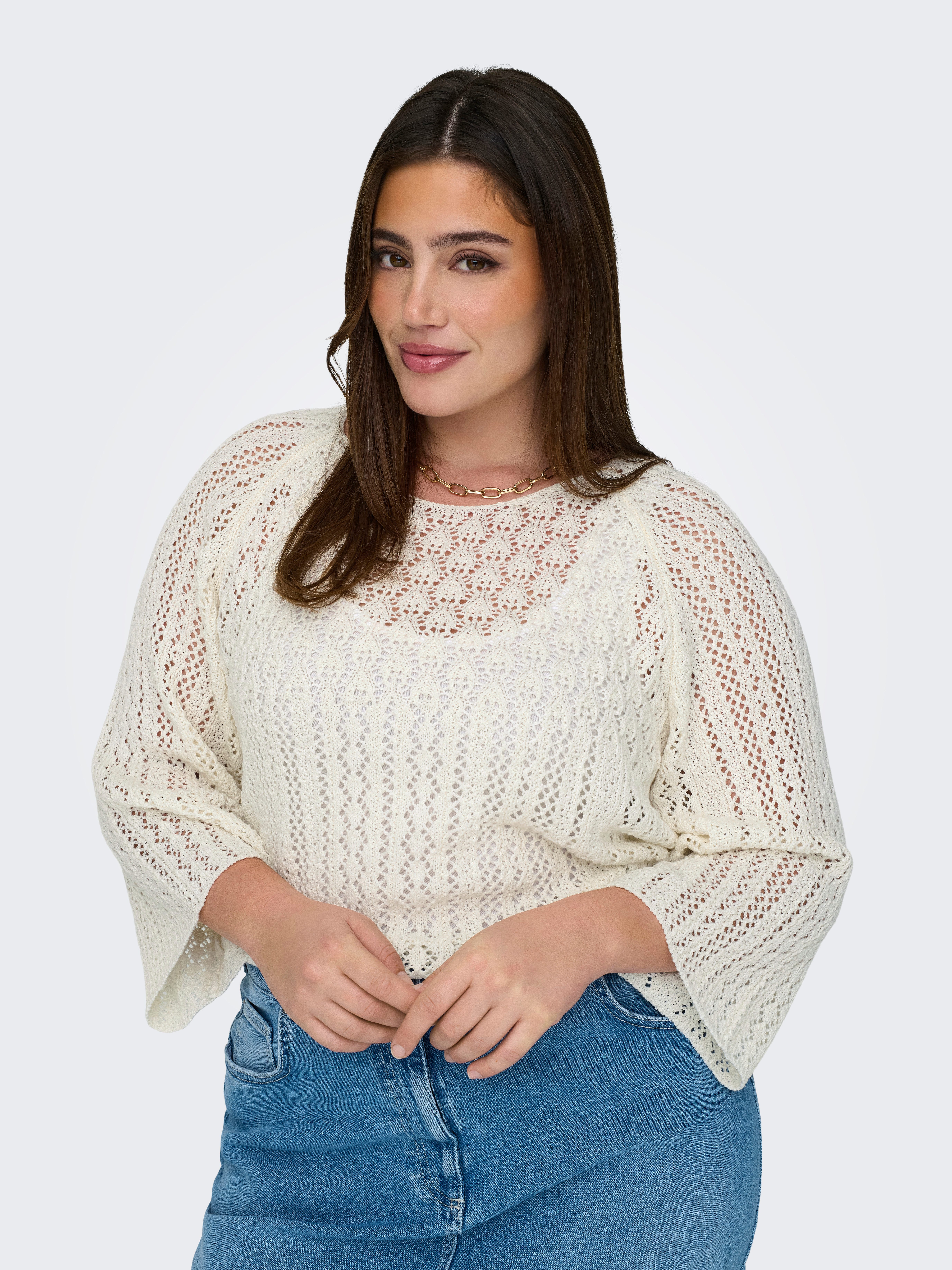 ONLY CARMAKOMA Strickpullover CARNOLA LIFE 3/4 PULLOVER KNT NOOS günstig online kaufen