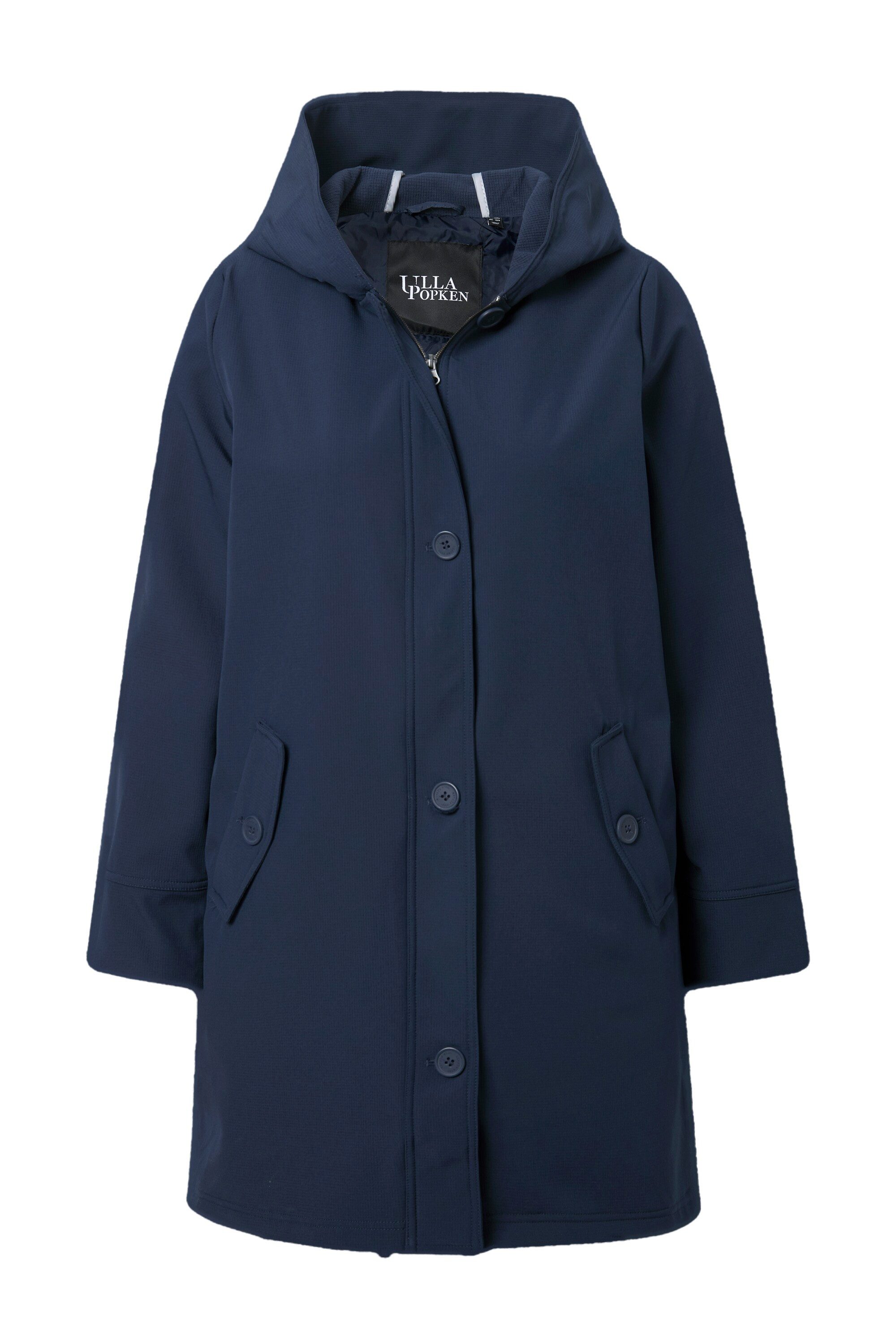 Ulla Popken Wintermantel HYPRAR Softshell-Mantel wasserabweisend Kapuze günstig online kaufen